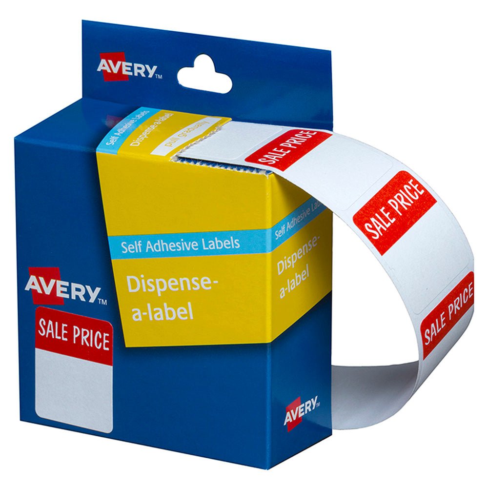 Avery 'SALE PRICE' Printed Labels Dispenser Pack - 400 Self-Adhesive Labels for Retail Pricing, Inventory & Shipping - Perfect for Stores, Warehouses & Small Businesses