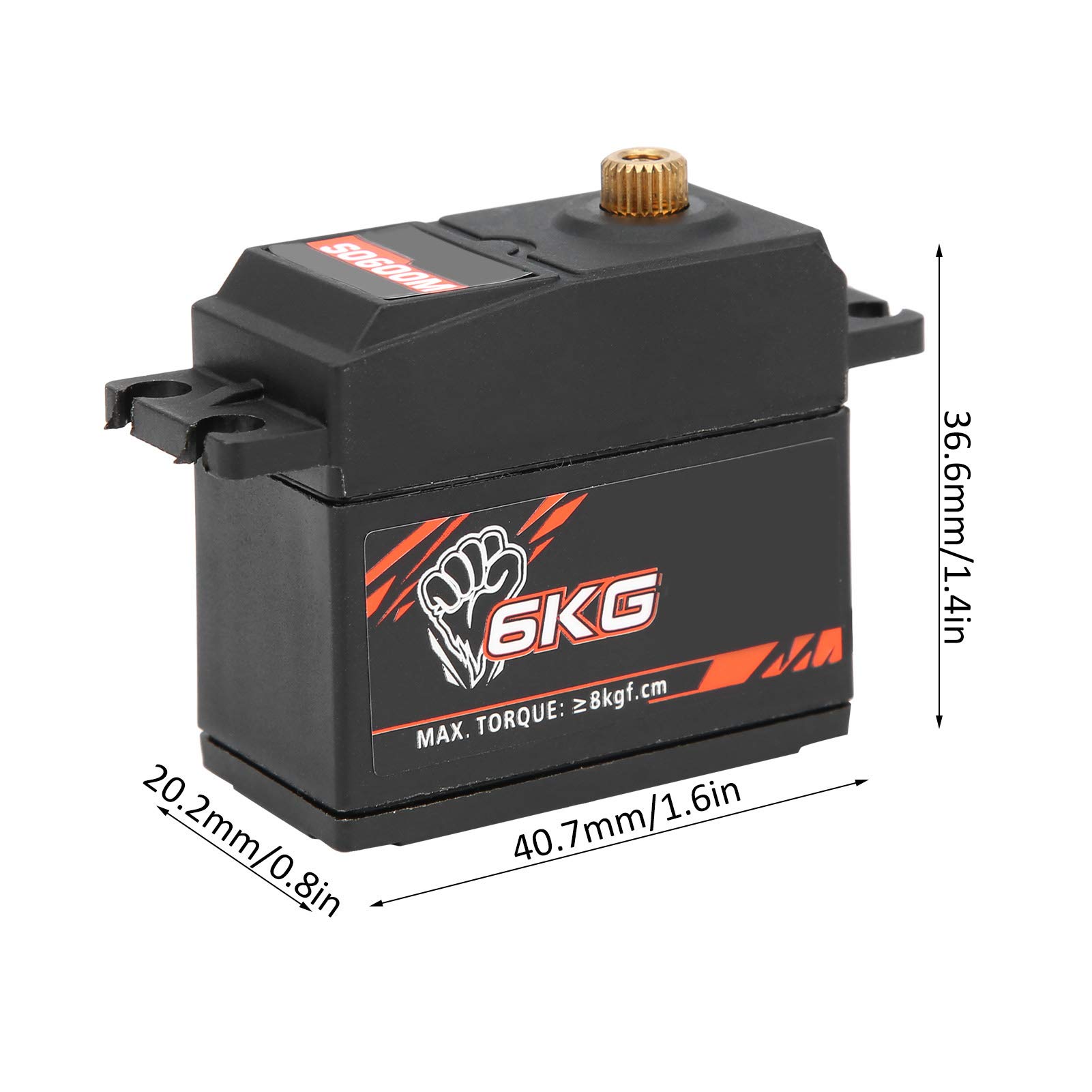 High Torque 6KG Digital Metal Servo for 1:10 RC Cars, Boats & Fixed-Wing Aircraft - Durable Upgrade Accessory for High-Speed Racing & Remote Control Hobbies