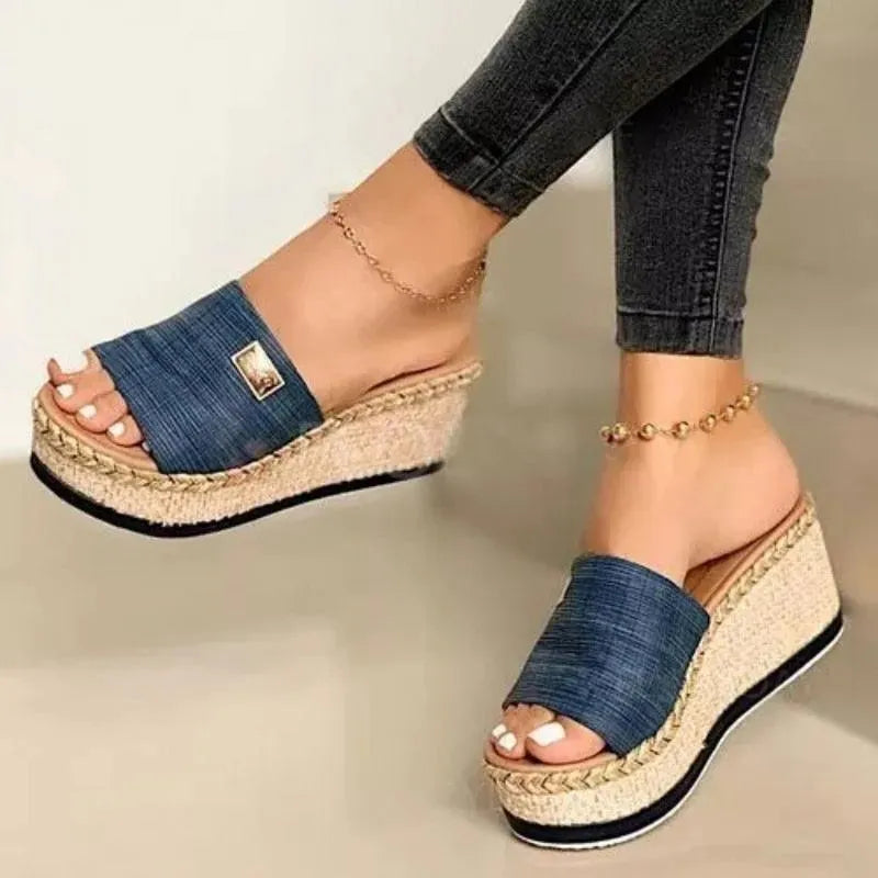 Women's Comfortable Summer Wedge Sandal Shoes - Cushioned Footbed & Arch Support for Beach, Vacation & Casual Outfits