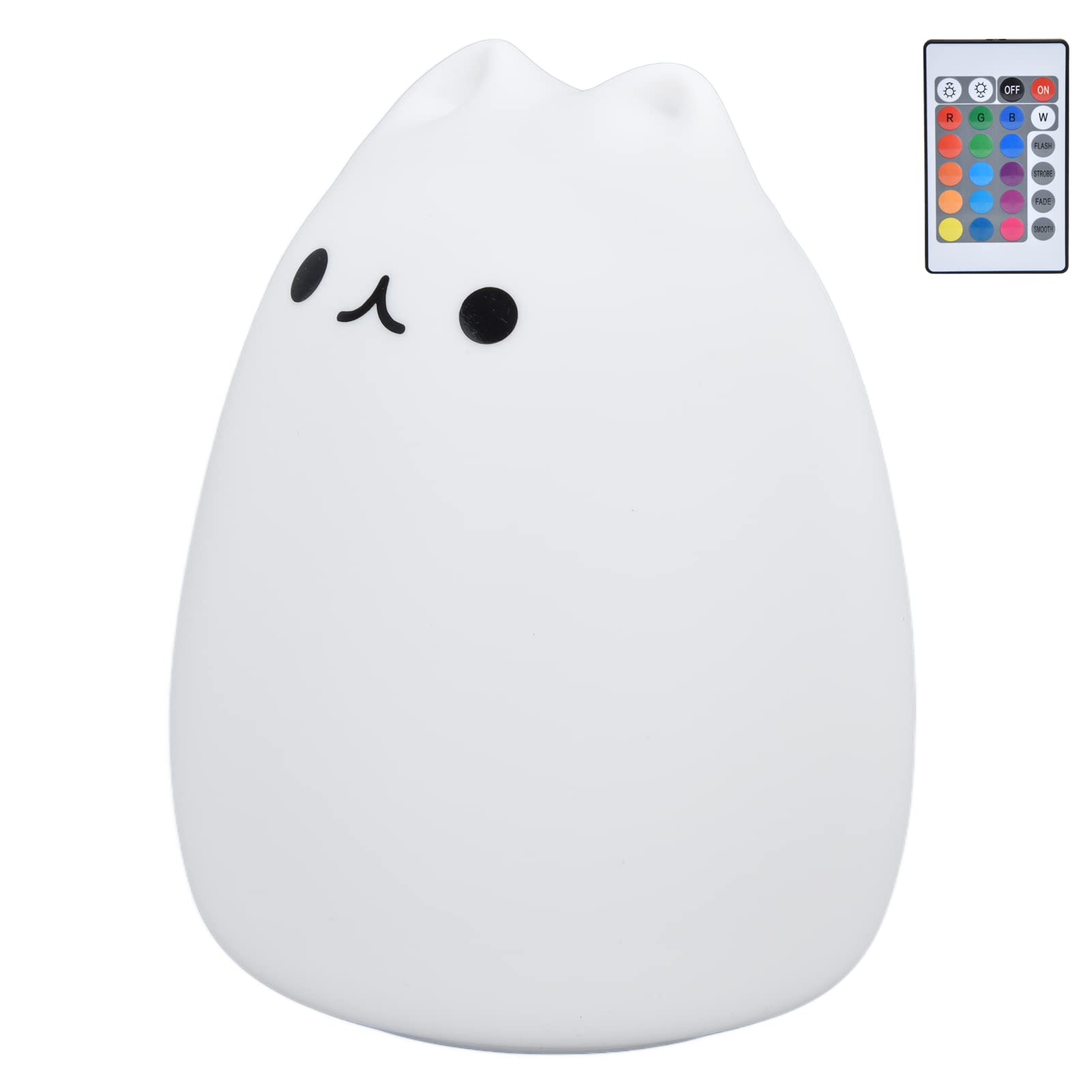 Shanrya Detachable Cute Cat LED Night Light for Baby Nursery, Kids Room & Office - Soft Glow for Sleep, Study & Relaxation
