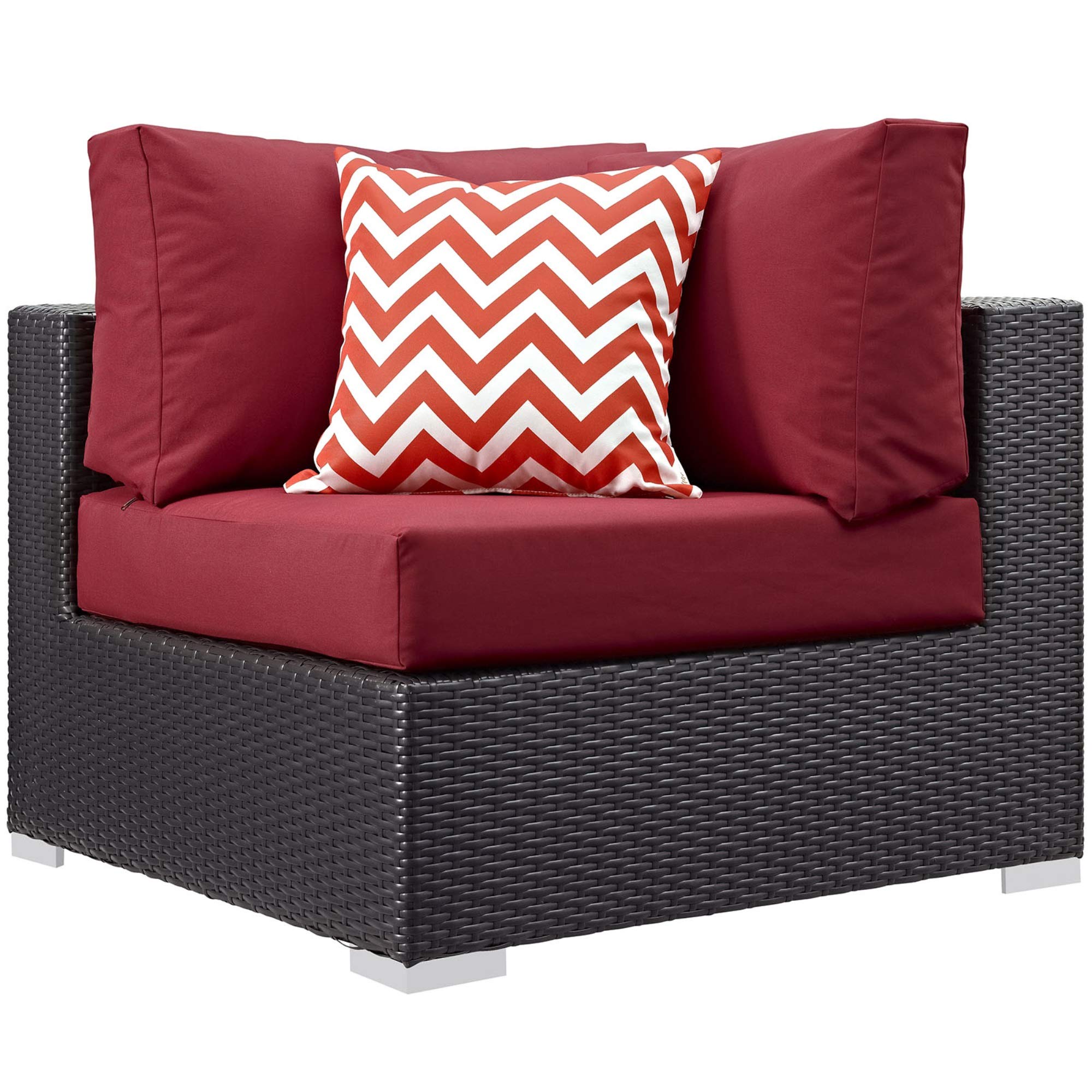 Ergode Convene Outdoor Sectional Sofa Set - Durable Rattan Weave & Weather-Resistant Cushions - Adjustable Modular Design for Patio, Backyard, Poolside - Perfect for Outdoor Entertaining and Relaxation