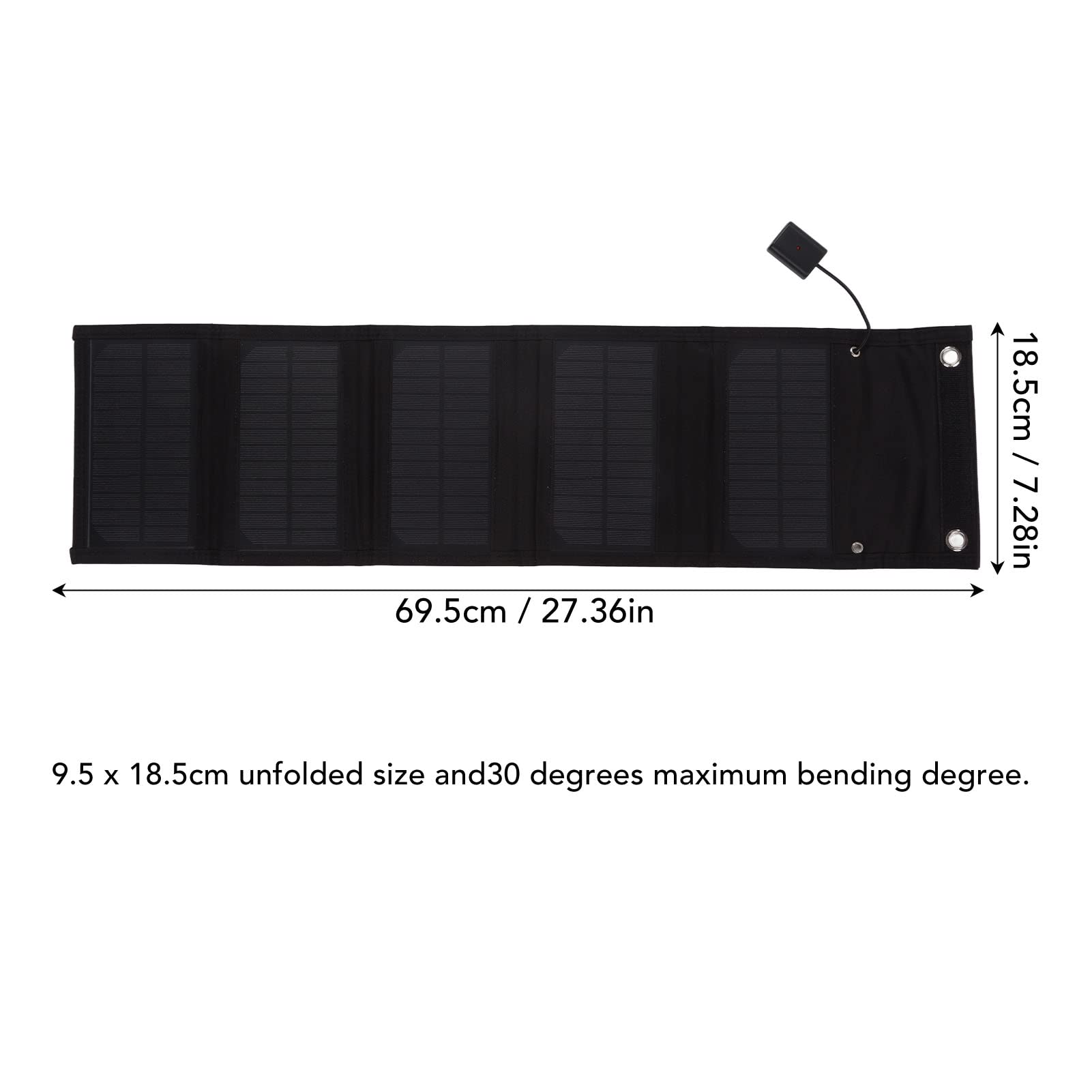 EXCLUZO 15W Folding Solar Panel - IP65 Waterproof Portable Solar Charger for Outdoor Cameras, Phones & USB Devices | Perfect for Camping, Hiking & Emergency Power Supply