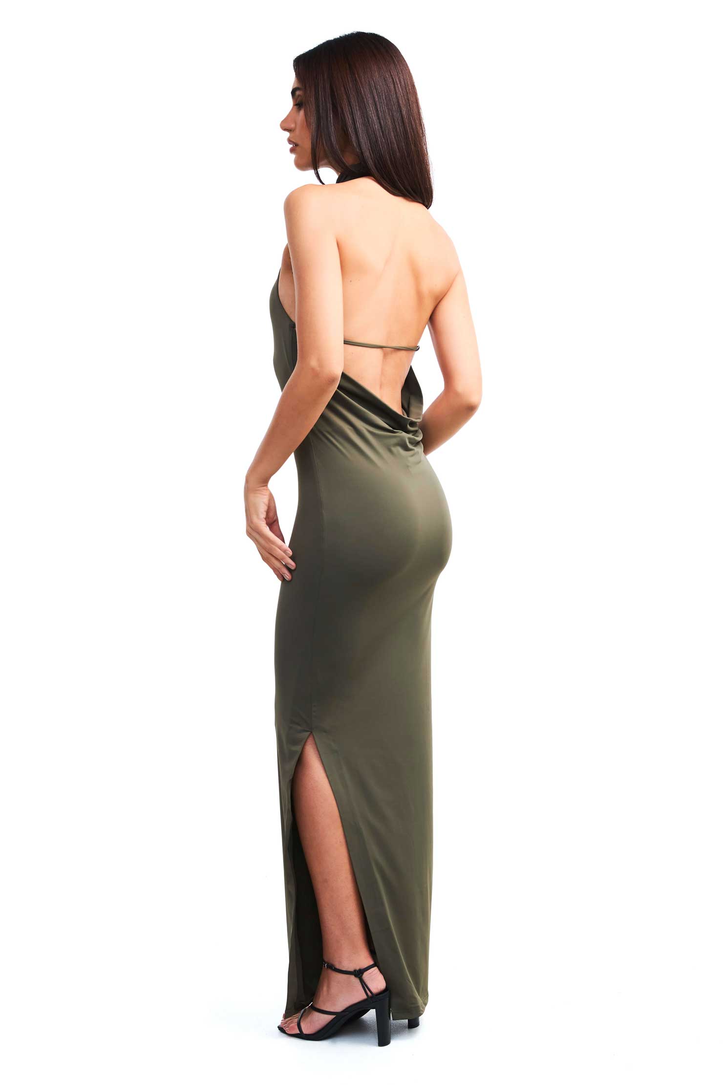 The Candice Maxi Dress in Moss Green - Elegant Long Flowy Dress for Women | Perfect for Weddings, Parties & Summer Outfits