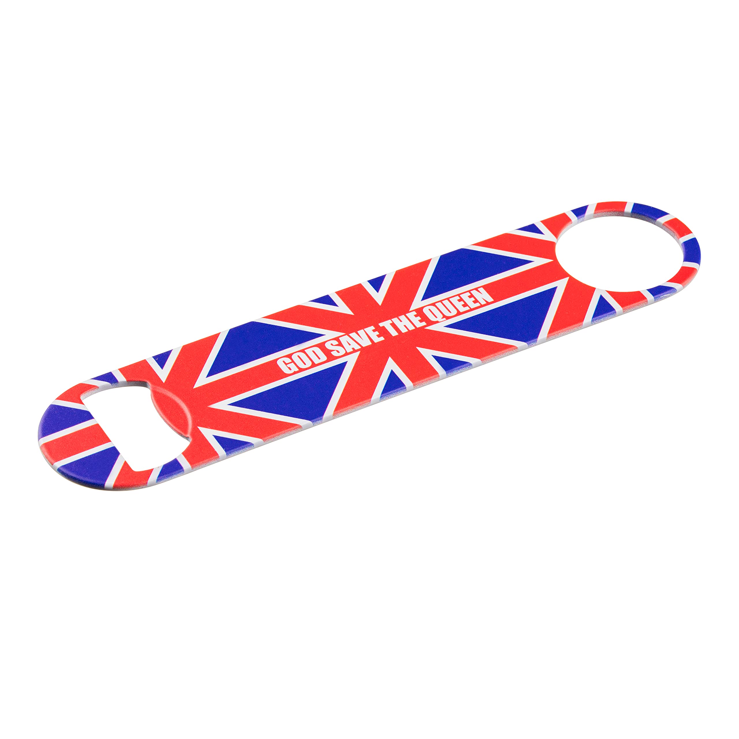 God Save The Queen Powder Coated Steel Bottle Opener - Vintage British Style Pub Beer & Soda Bottle Opener for Home Bar, Parties & Gifts