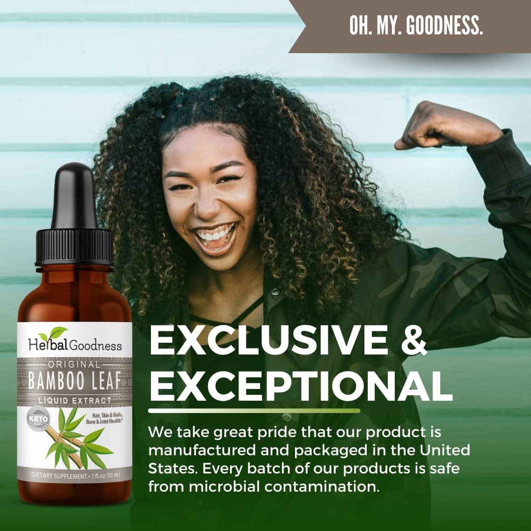 Bamboo Extract for Hair Growth - 70% Natural Silica - Vegan Collagen Superfood Supplement for Hair, Skin, Nails & Joint Support - Dietary Fiber Boost - 12 Pack (1oz Bottles) - Herbal Goodness - Perfect for Daily Wellness Routine & Natural Beauty Regimen