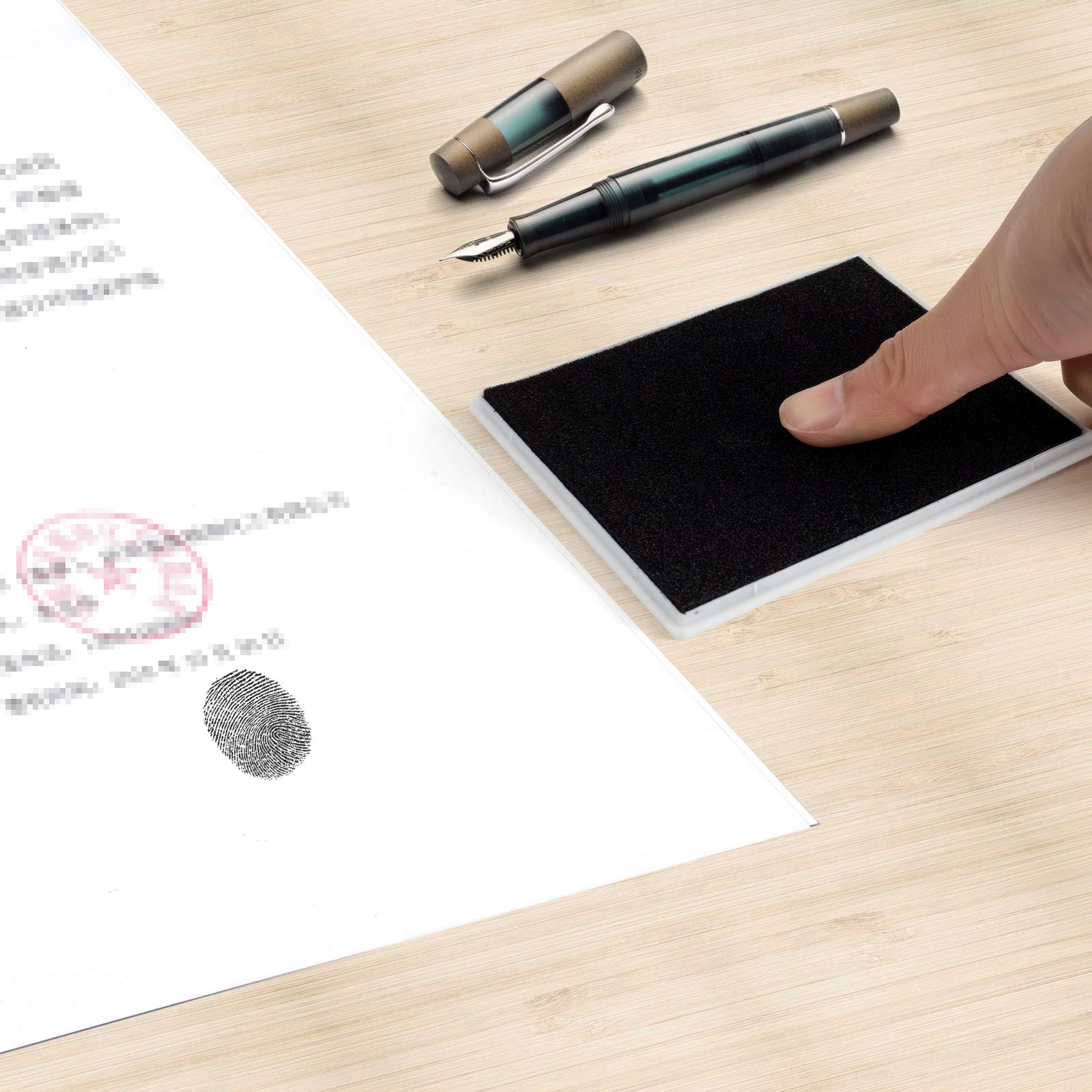 5x4 Inch Black Stamp Pad - High-Quality Ink Pad for Scrapbooking, Card Making & DIY Crafts | Perfect for Office, School & Home Use