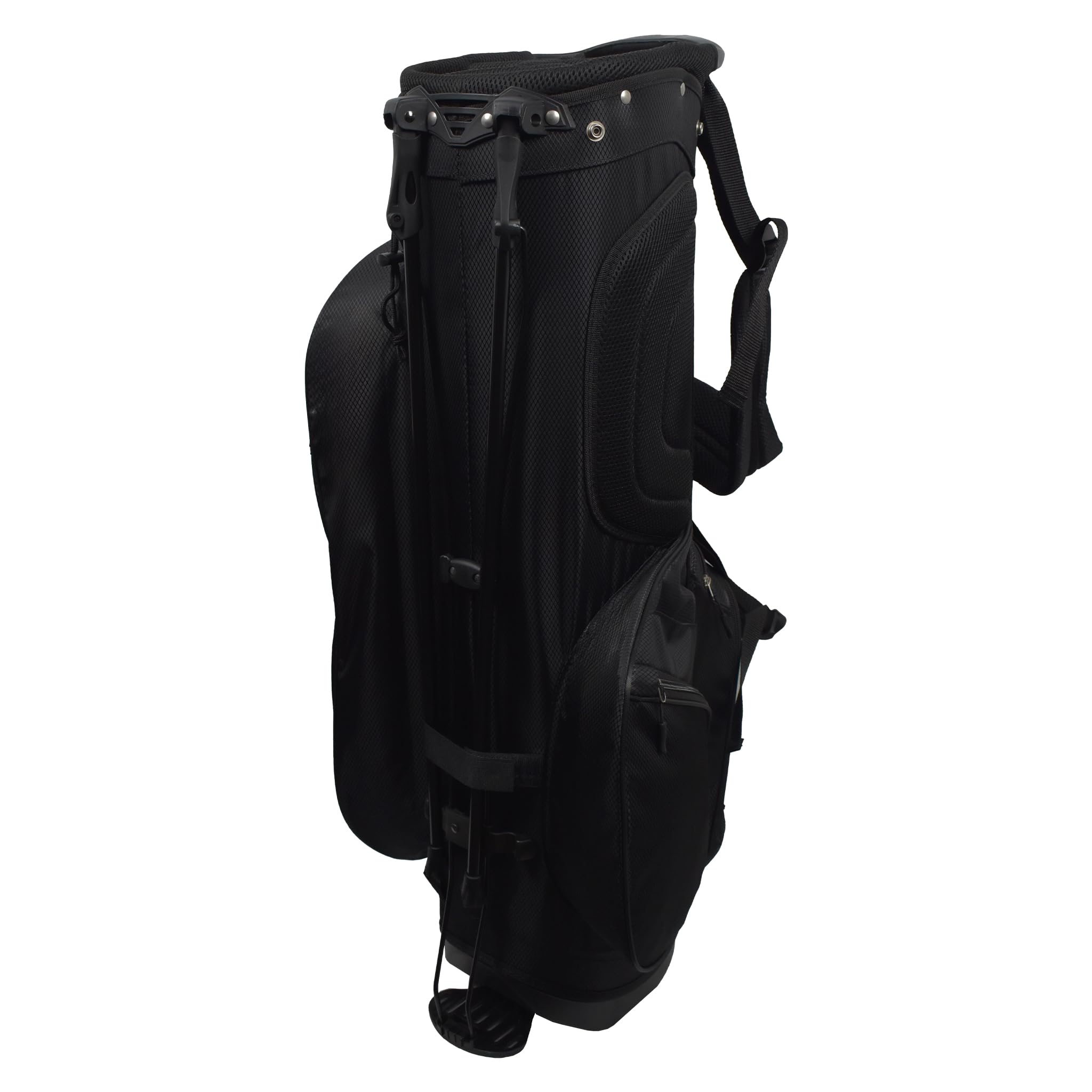 Hot-Z Golf 2.0 Deluxe Ultra Lite Stand Bag - Lightweight Golf Bag with 5-Way Divider, Dual Straps & Multiple Pockets (Black/Gray) - Perfect for Walking Golfers & Course Play