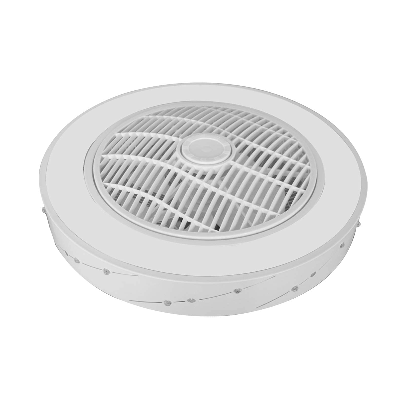 21.6 Inch Modern LED Ceiling Fan with Light - 32W Remote Control, Dimmable, Timer Function, Low Profile Enclosed Design - Perfect for Living Room, Bedroom & Home Office (White)