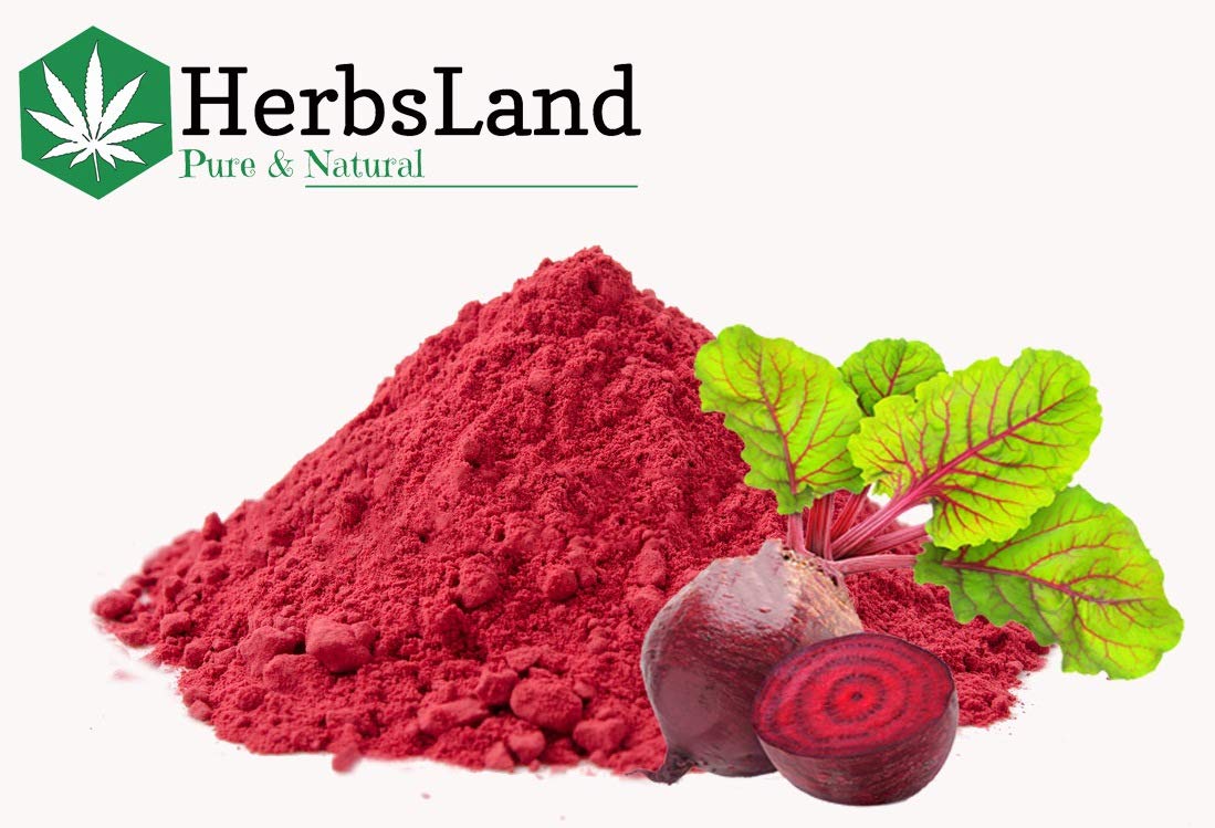 HerbsLand® 100% Natural Beetroot Powder (Beta Vulgaris) - Superfood for Detox & Energy | Multani Mitti Clay & Neem Leaf Powder for Glowing Skin - 100g Each | Perfect for Smoothies, Face Masks & Natural Skincare Routine