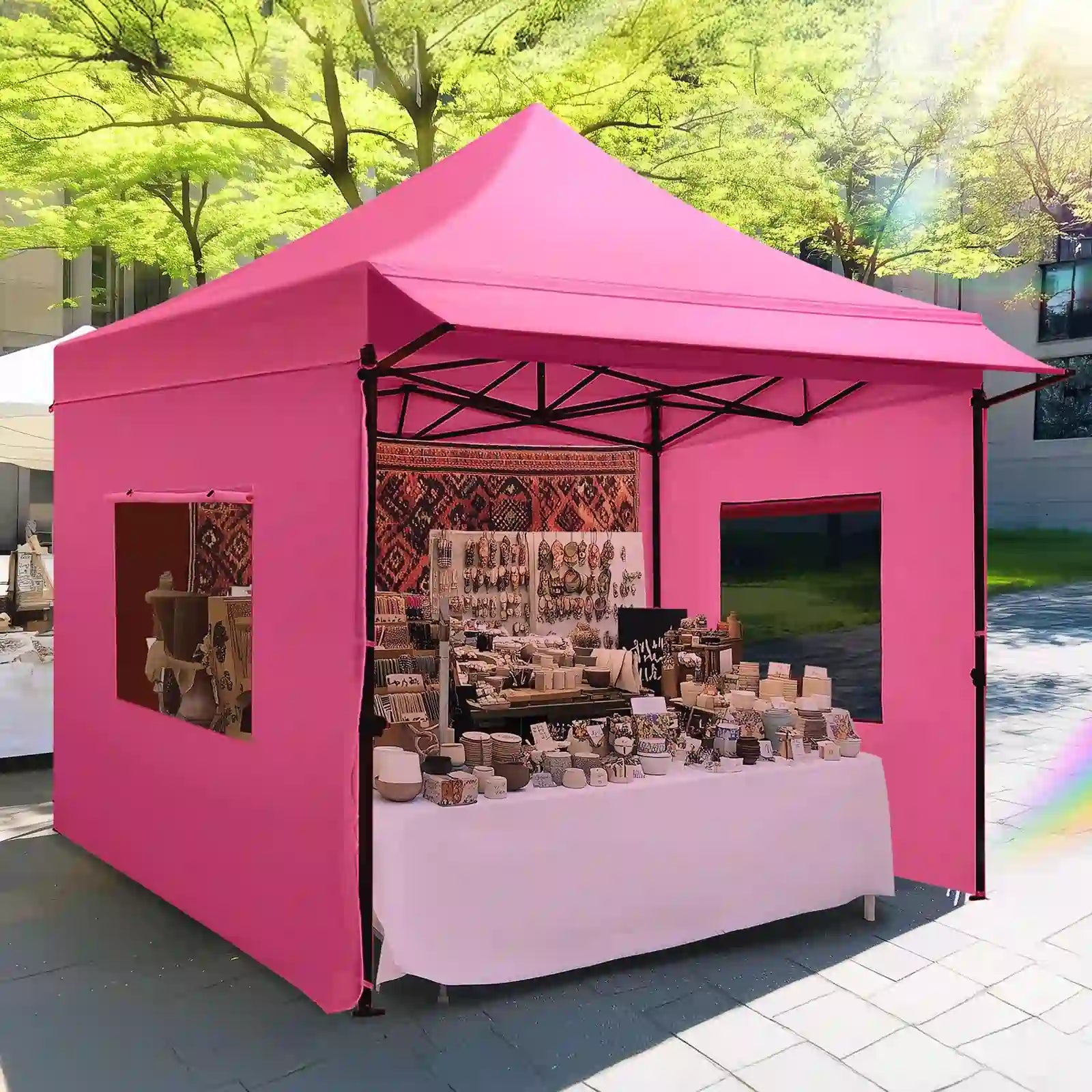 Heavy Duty Commercial Pop Up Canopy Tent - Waterproof Instant Shelter for Outdoor Events, Parties, Markets & Camping