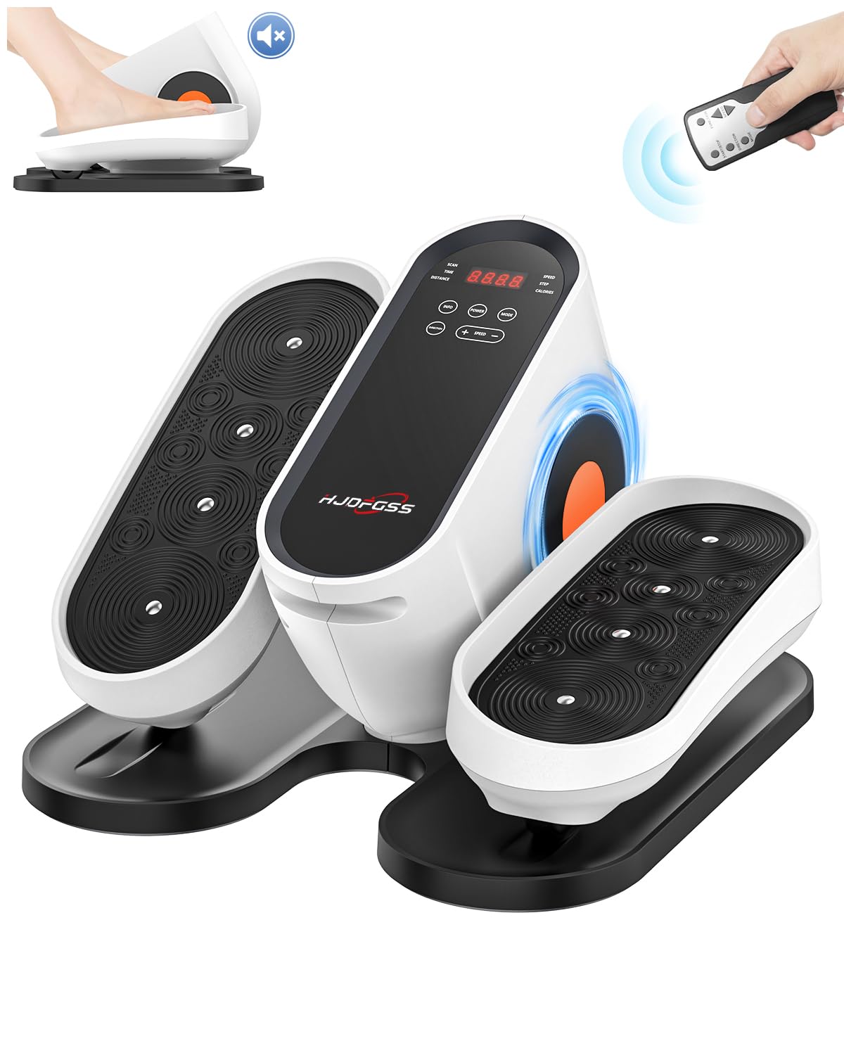 Under Desk Elliptical Machine - Electric Leg Exerciser for Seniors & Adults, Compact Seated Elliptical Trainer for Home/Office Use - Perfect for Work from Home, Watching TV or Rehab Therapy
