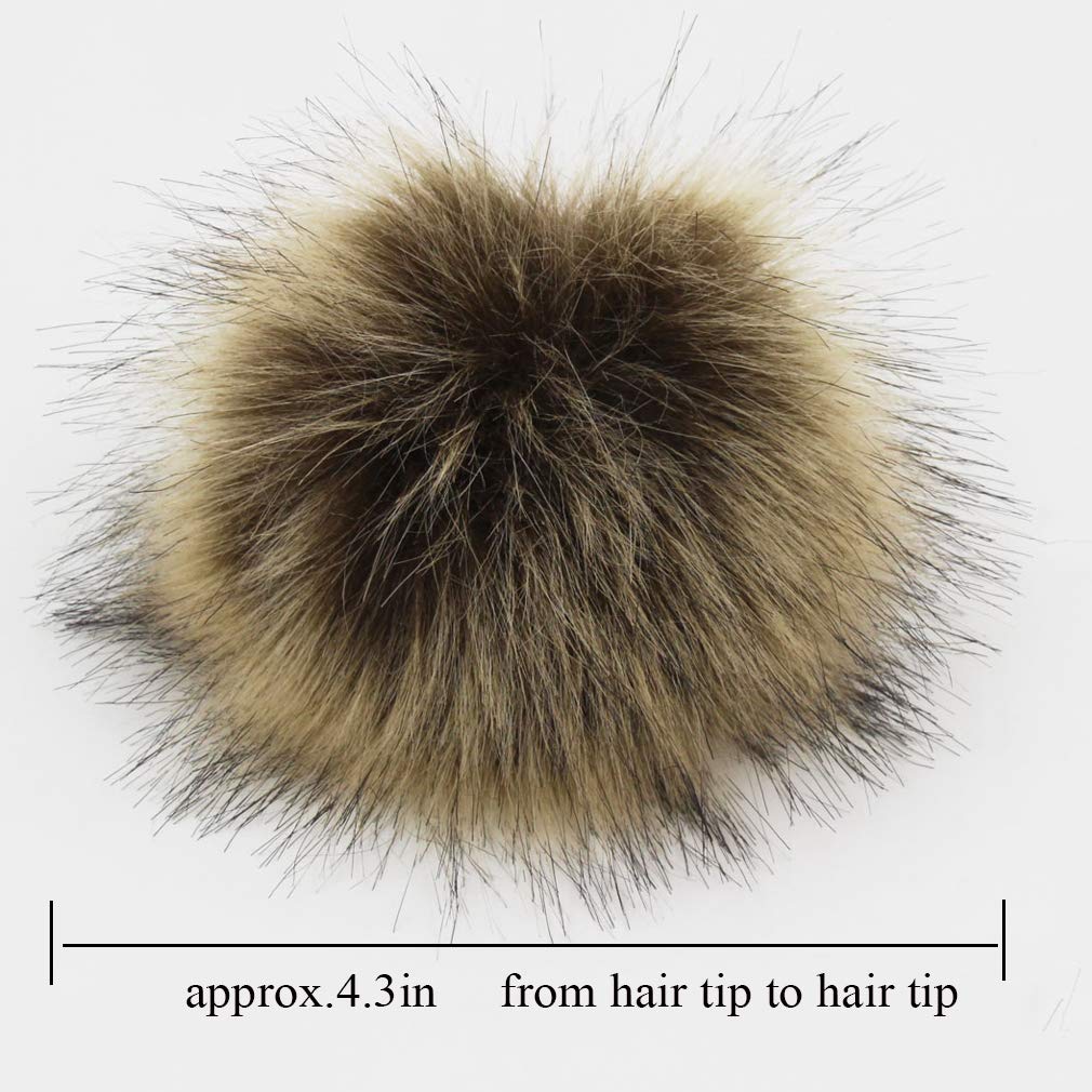 12pcs DIY Knitting Hat Accessories - Faux Fur Pom Poms with Snap Buttons for Winter Hats, Scarves & Crafts | Perfect for Handmade Gifts & Cold Weather Fashion