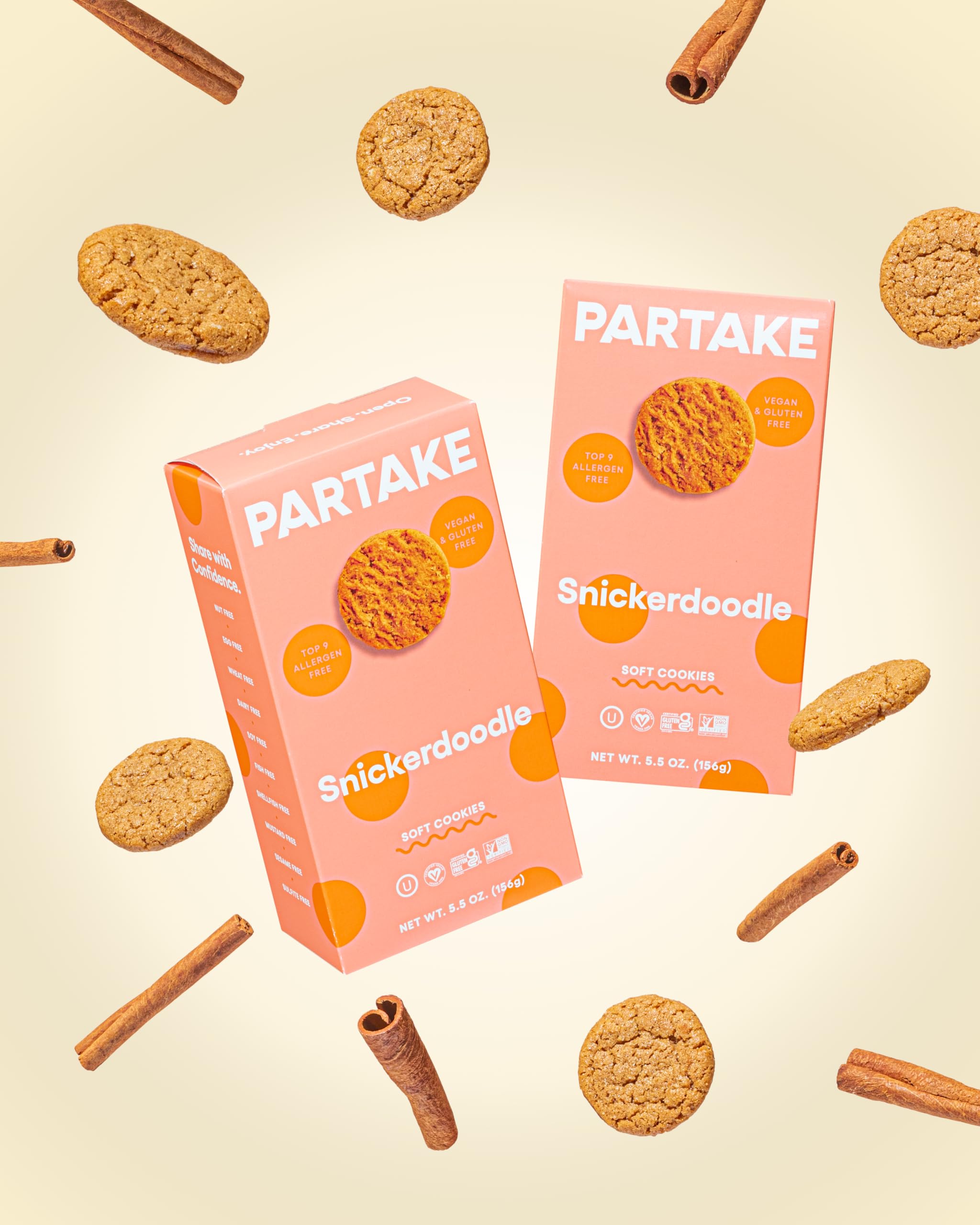 Gluten Free Soft Baked Vegan Cookies 6 Box Variety Pack | Nut Free, Egg Free, Wheat Free Allergy Friendly Snacks | Healthy Plant-Based Treats for Kids & Adults | Perfect for School Lunches, Office Snacks & Vegan Diets