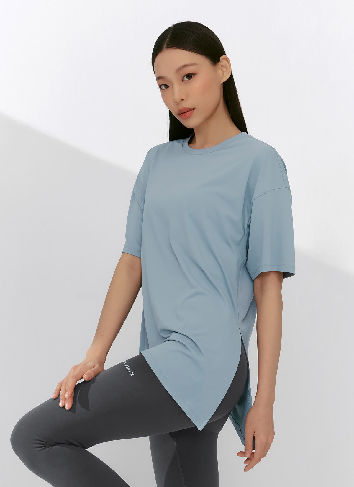 Ice Feather Light 2.0 Unbalanced Loose Fit Short Sleeve T-Shirt for Women - Trendy Oversized Casual Top for Streetwear, Summer Outfits & Layering