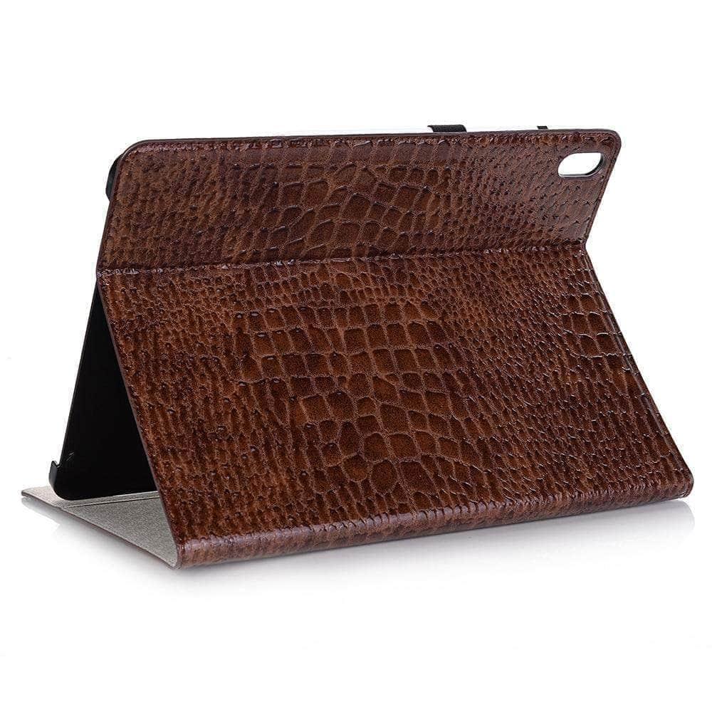 Premium PU Leather iPad Pro 12.9 Case (2020 Model) - Crocodile Pattern Design for Protection & Style | Perfect for Work, Travel & Daily Use