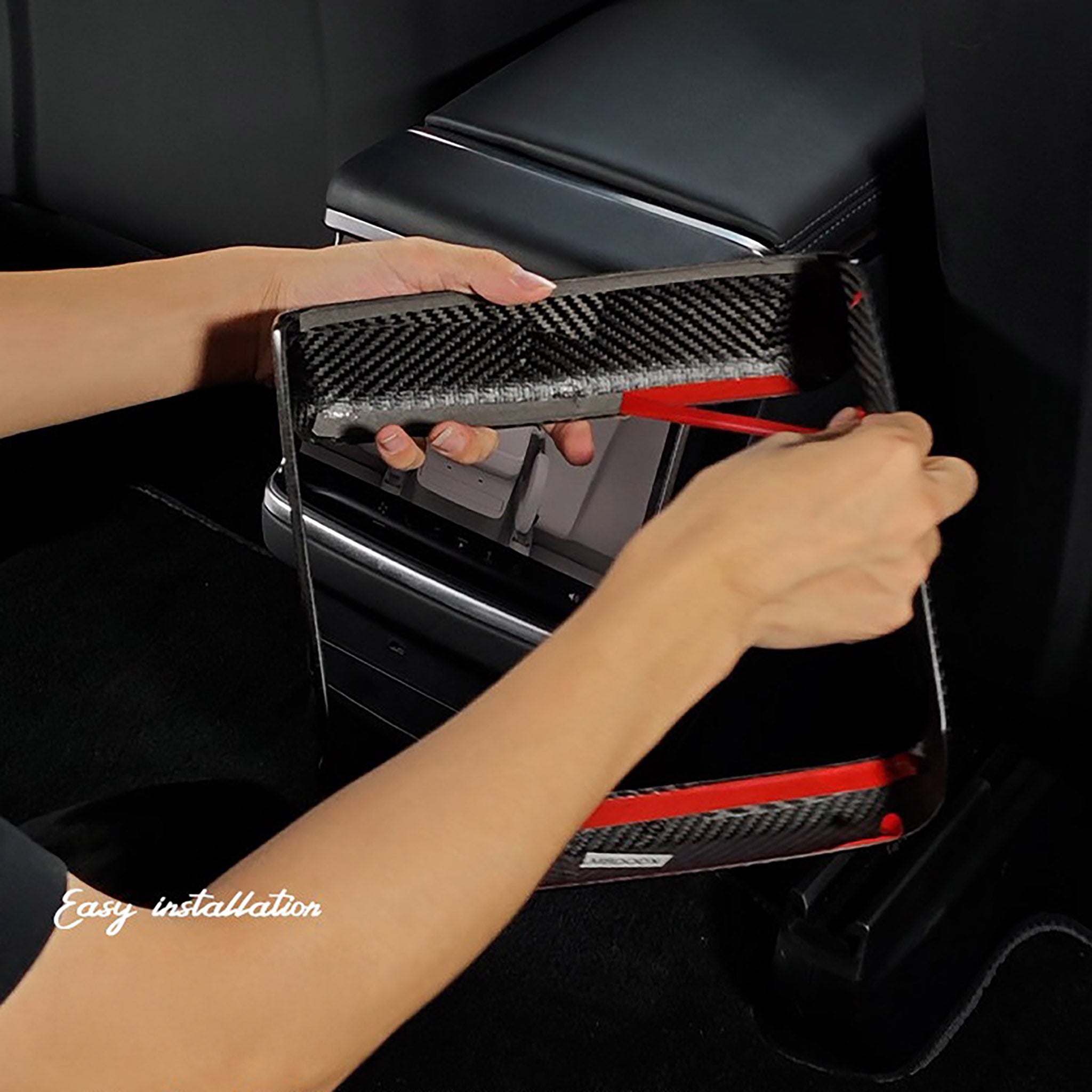 Premium Real Carbon Fiber Rear Touchscreen Trim Cover for Tesla Model S & X 2021+ | Durable & Stylish Interior Upgrade | Perfect for Car Enthusiasts & Luxury Vehicle Owners