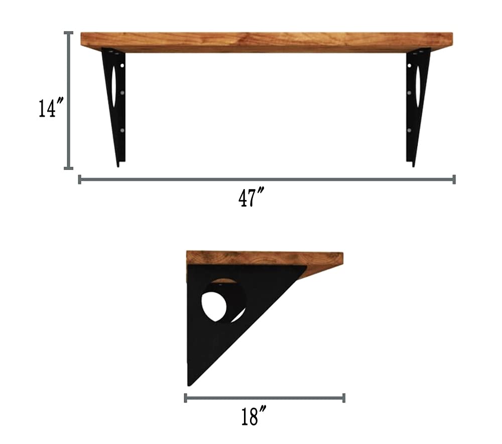Rustic Wall-Mounted Table - 47