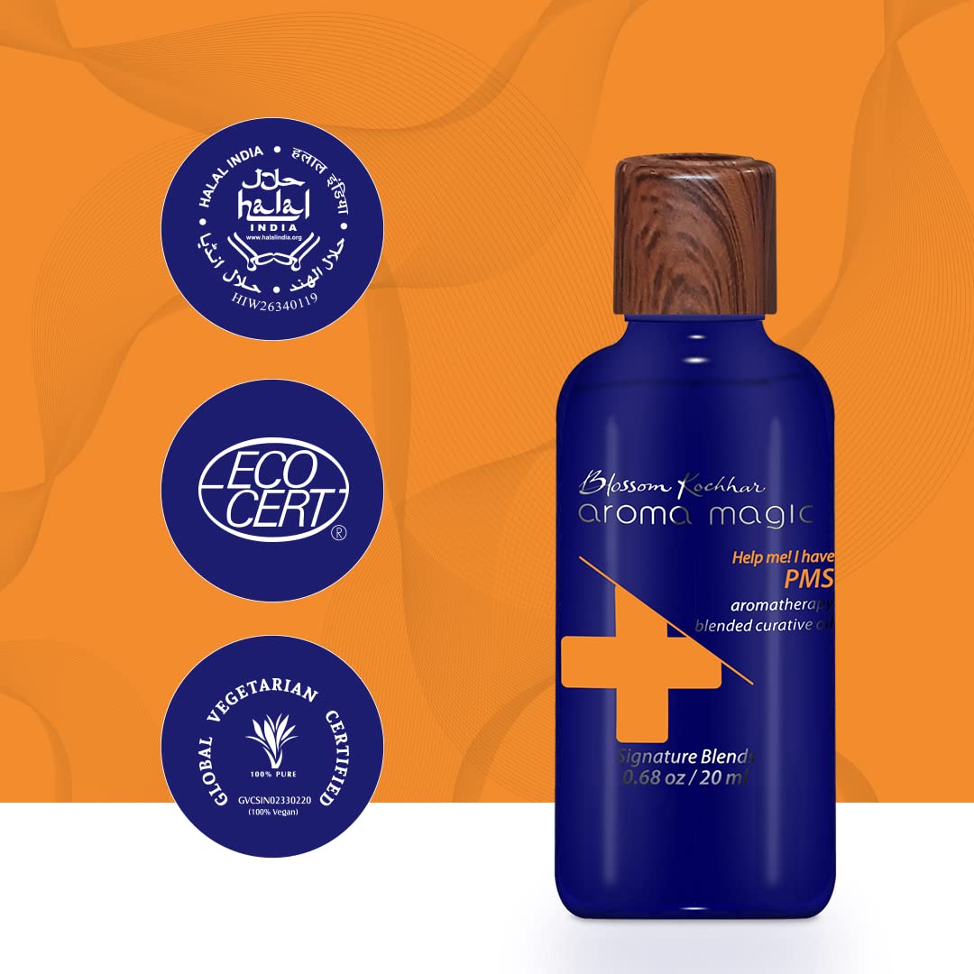 Aroma Magic PMS Relief Essential Oil - 20ml for Stress Relief, Mood Balance & Relaxation - Perfect for Aromatherapy, Massage & Diffusers