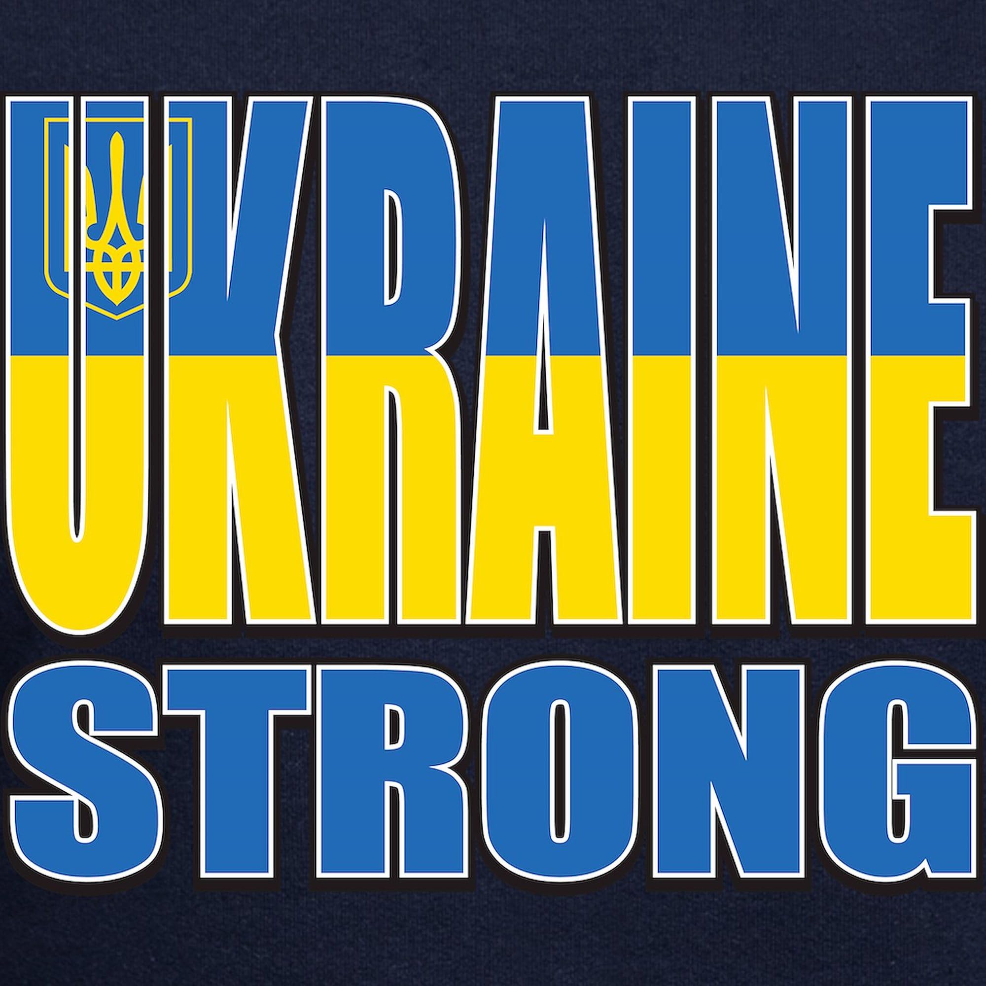 Ukraine Strong Men's Dark Regular Fit Hoodie - Comfortable Pullover Sweatshirt for Patriotic Support | Perfect for Casual Wear, Outdoor Activities & Showing Solidarity