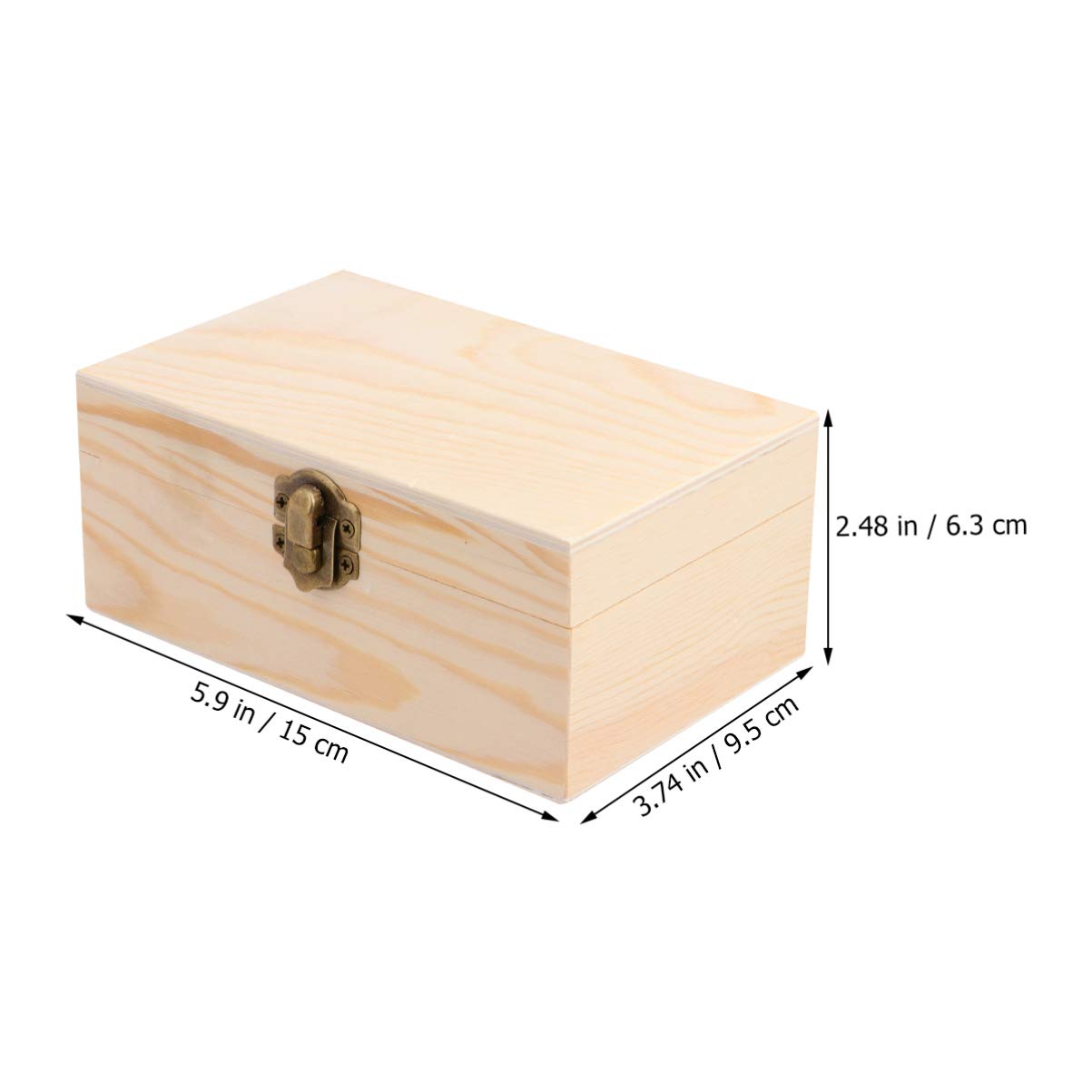 EXCEART Wooden Jewelry Box Organizer - Small Jewelry Storage Container with Hinged Lid for Rings, Earrings & Accessories | Perfect for Kids, Travel & Home Decor