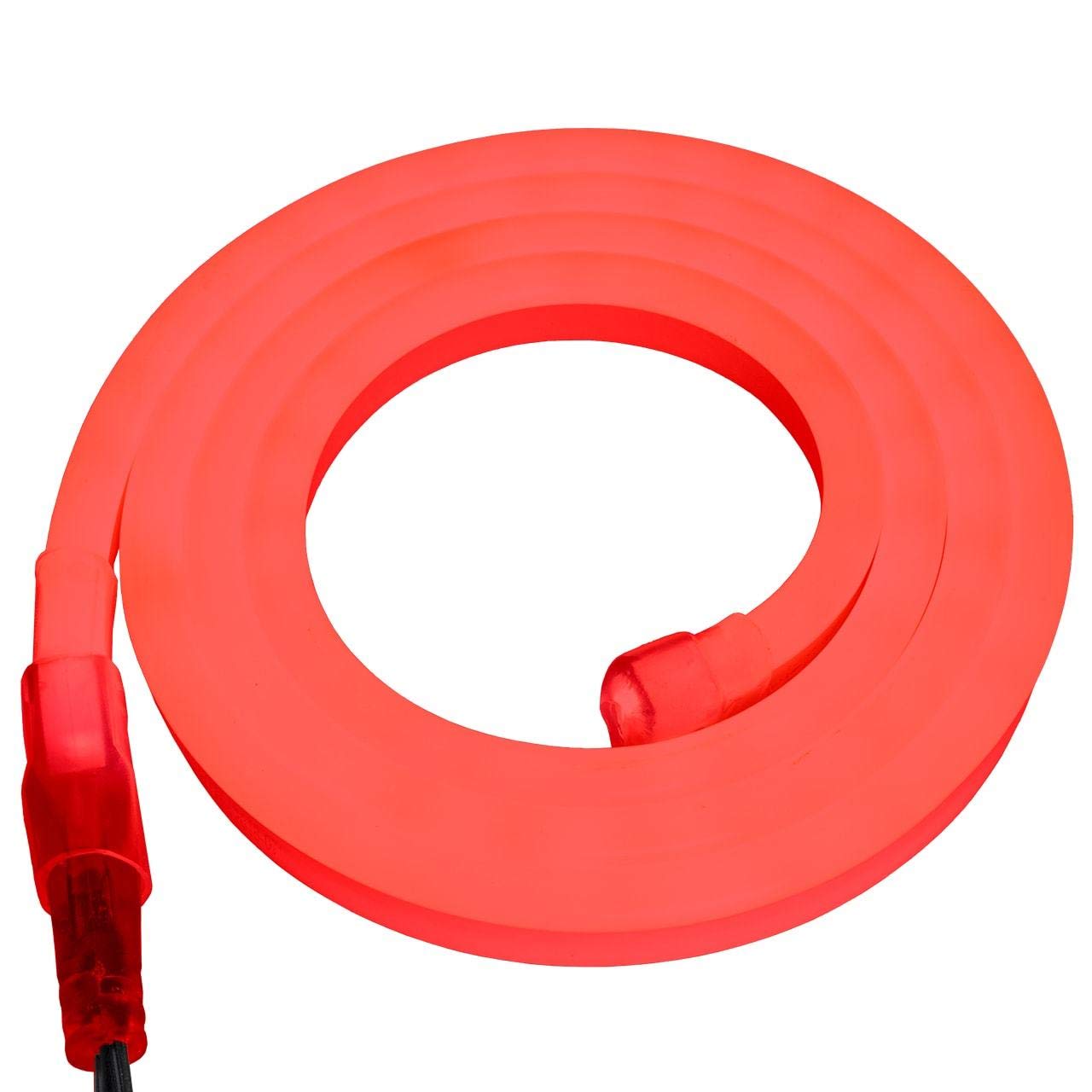 Red SMD LED Neon Strip Light - 120V Flexible Rope Lighting - 19.68ft Custom Length for Home Decor, Bars, and Outdoor Signage