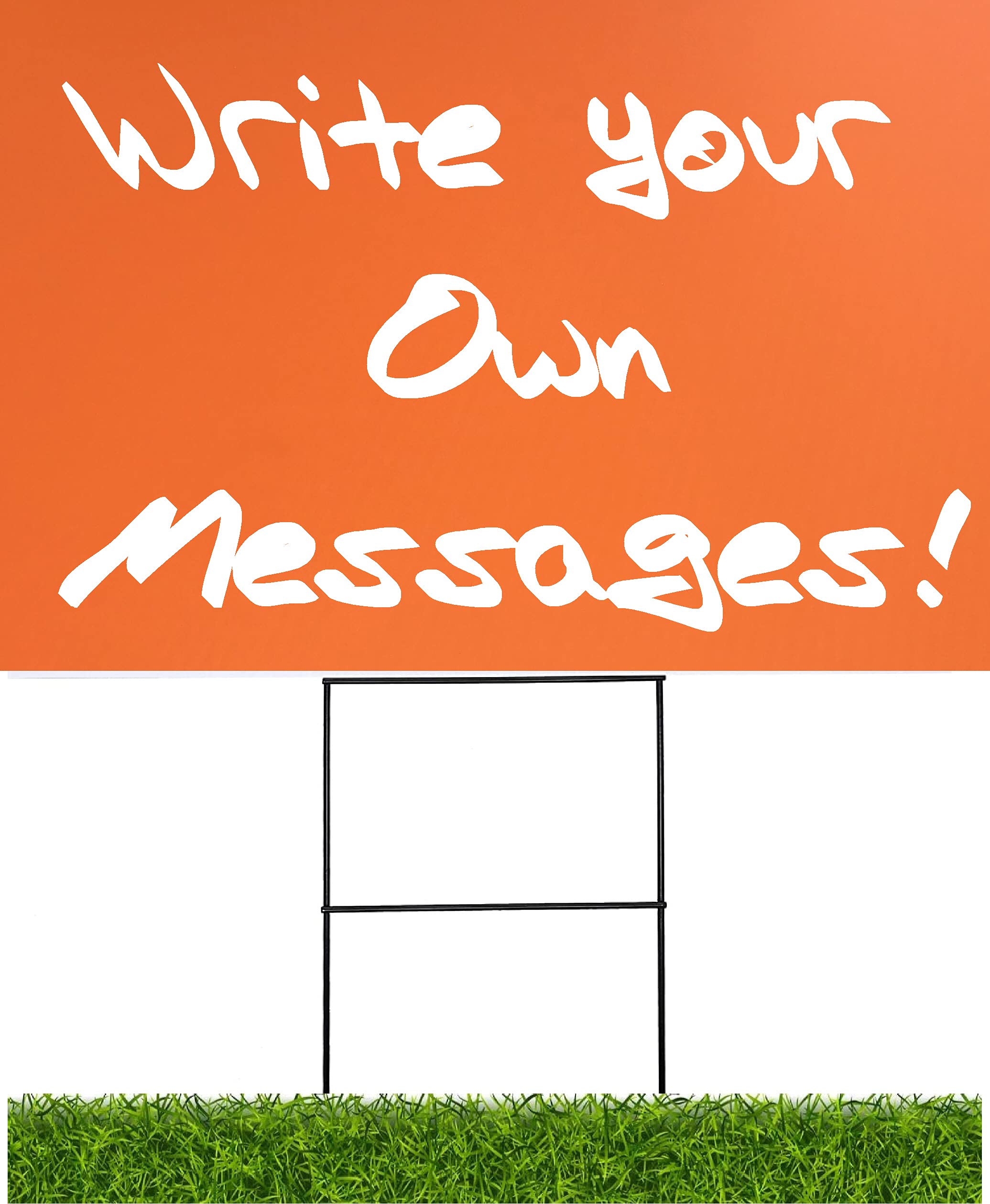 20 Pack 18x24 Inch Orange Corrugated Plastic Sign Boards with 24