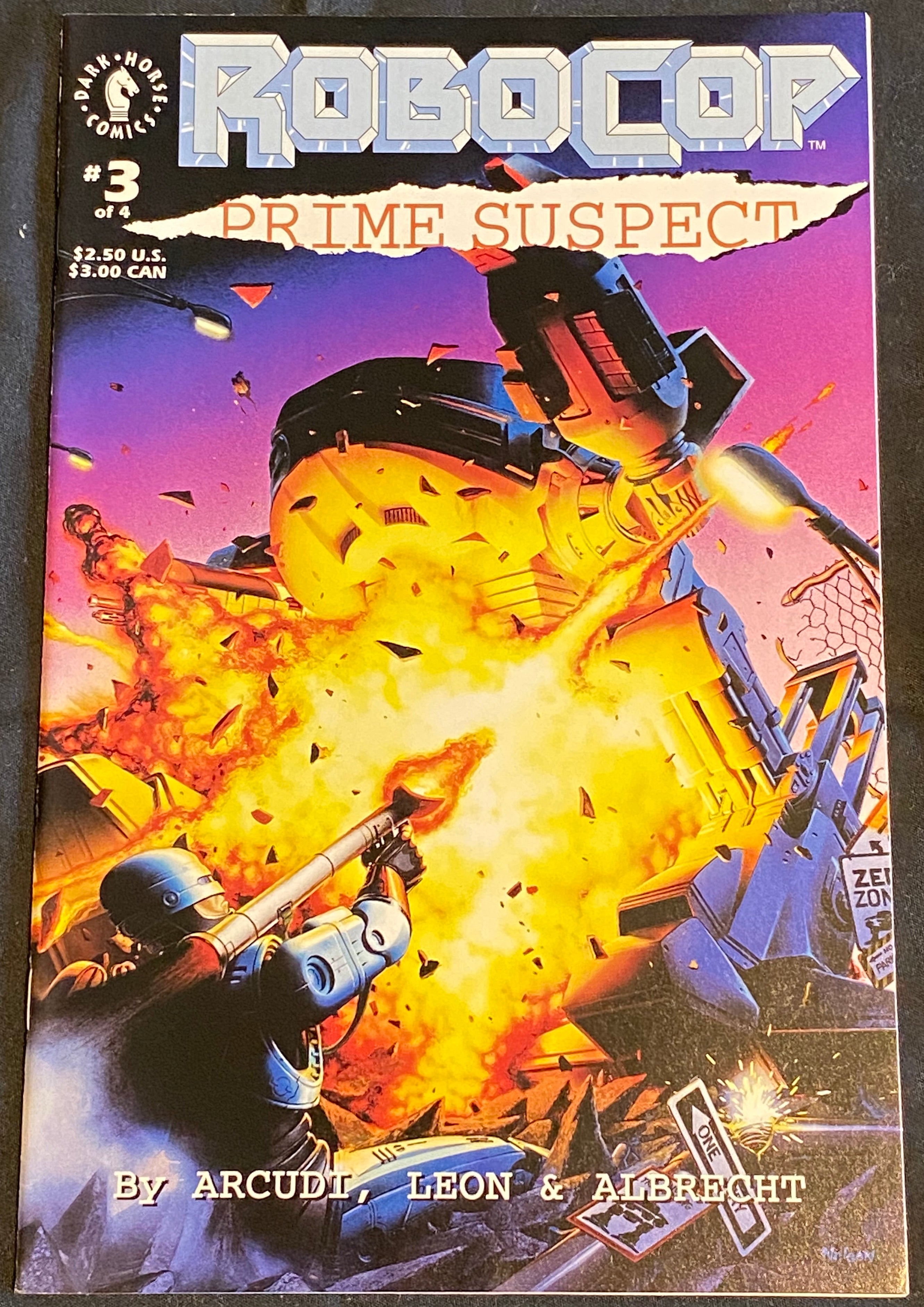 RoboCop: Prime Suspect #3 of 4 Limited Series Comic Book (Dark Horse, Nov 1992) | Near Mint Condition | Collectible Action Figure Merchandise | Perfect for Comic Collectors & Sci-Fi Fans