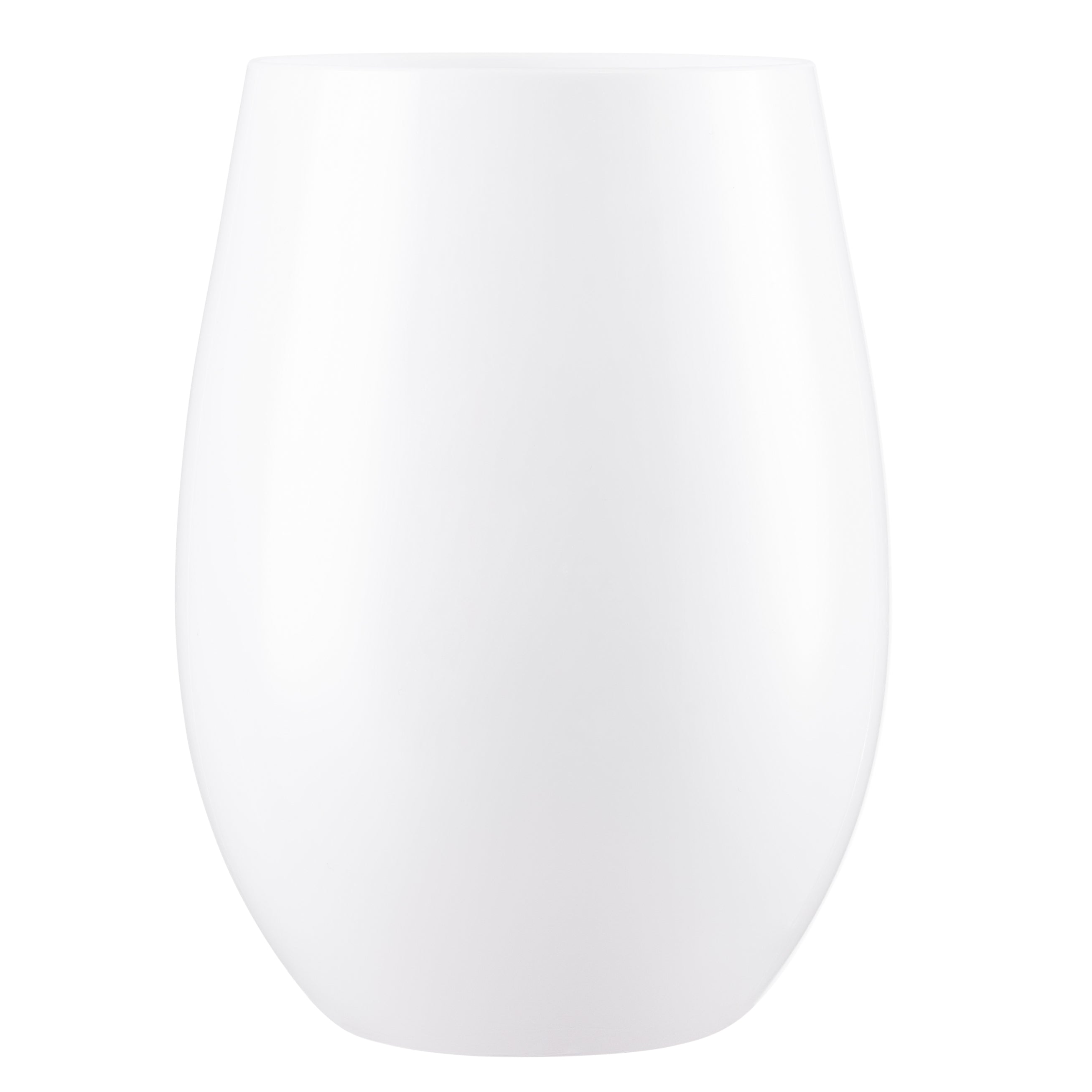 16 oz. White Stemless Wine Glasses Set of 6 - Shatterproof & Dishwasher Safe - Perfect for Parties, Weddings, and Home Entertaining