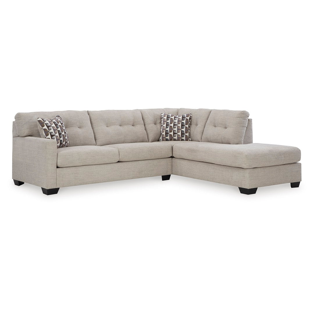 Mahoney Beige Sectional Sofa with Chaise Lounge - Modern Living Room Furniture for Home & Office Comfort
