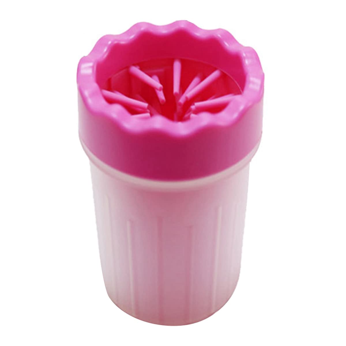 Pet Silicone Paw Cleaner Cup with Lanyard - Dog & Cat Foot Wash Cup with Soft Brush - Portable Pet Supplies for Small to Medium Dogs - Perfect for Post-Walk Cleaning, Grooming & Mud Removal