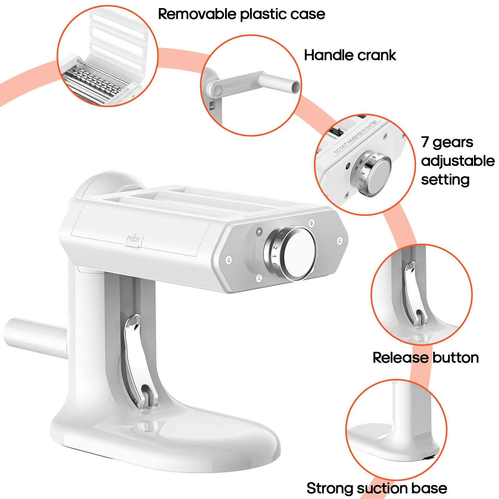 Cofun 3-in-1 Manual Pasta Maker Machine with 7 Adjustable Thickness Settings - Stainless Steel Pasta Roller & Cutter for Fettuccine, Spaghetti - Perfect for Homemade Italian Pasta, Family Cooking & Restaurant Use