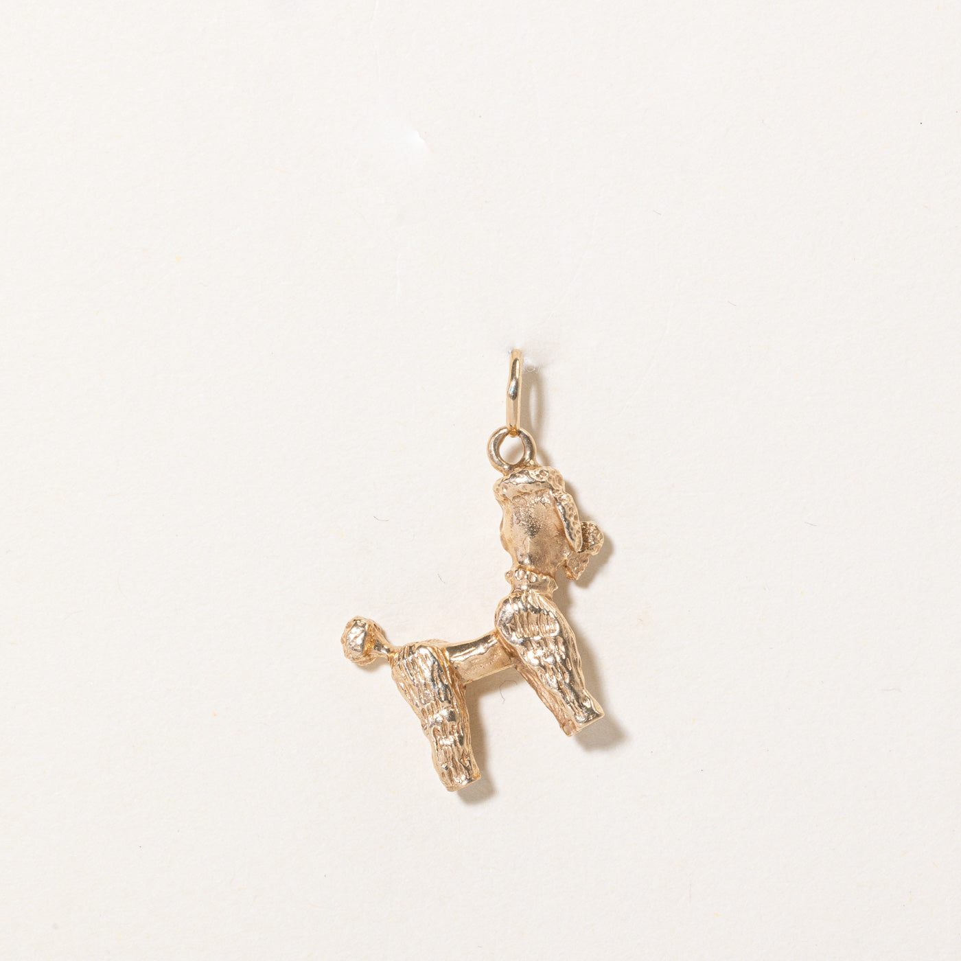 10K Yellow Gold Poodle Dog Charm Pendant - Dainty & Elegant Jewelry Gift for Dog Lovers - Perfect for Necklaces, Bracelets & Special Occasions