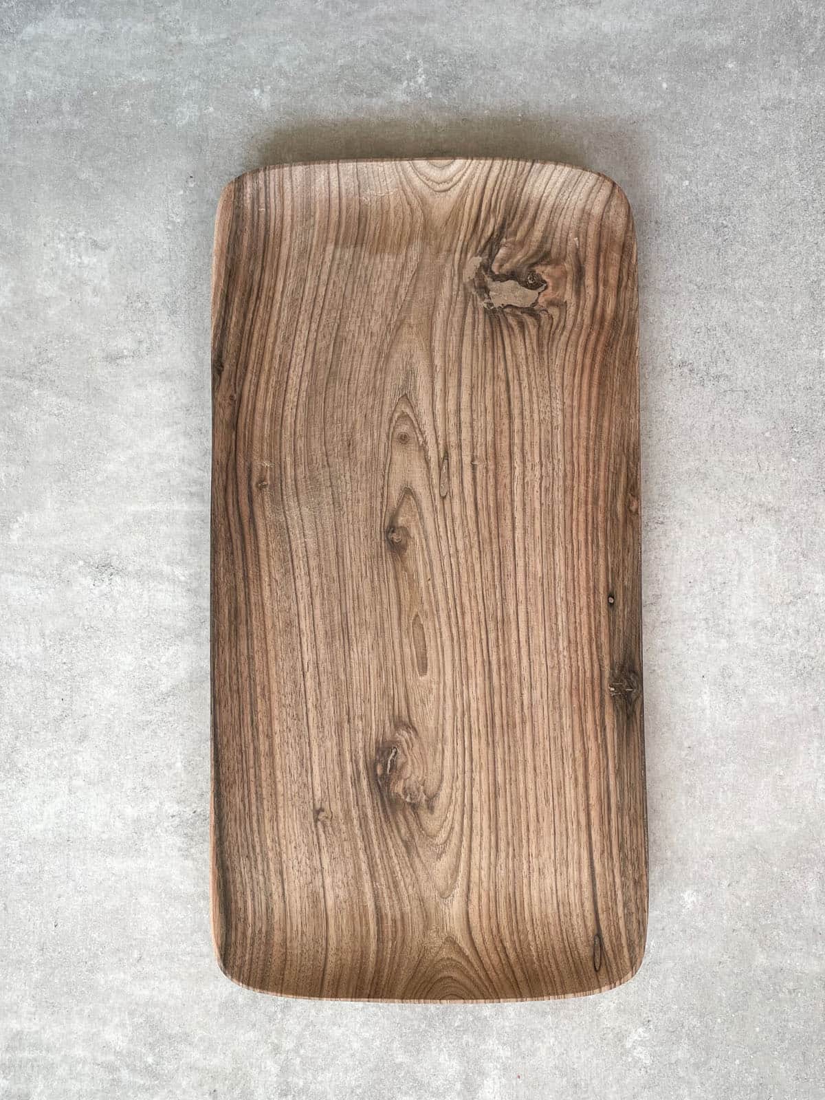 Premium Walnut Wood Serving Tray - Handcrafted Rustic Wooden Tray for Coffee, Tea, Breakfast in Bed, Home Decor & Gift Ideas - Perfect for Entertaining, Dining, and Kitchen Organization