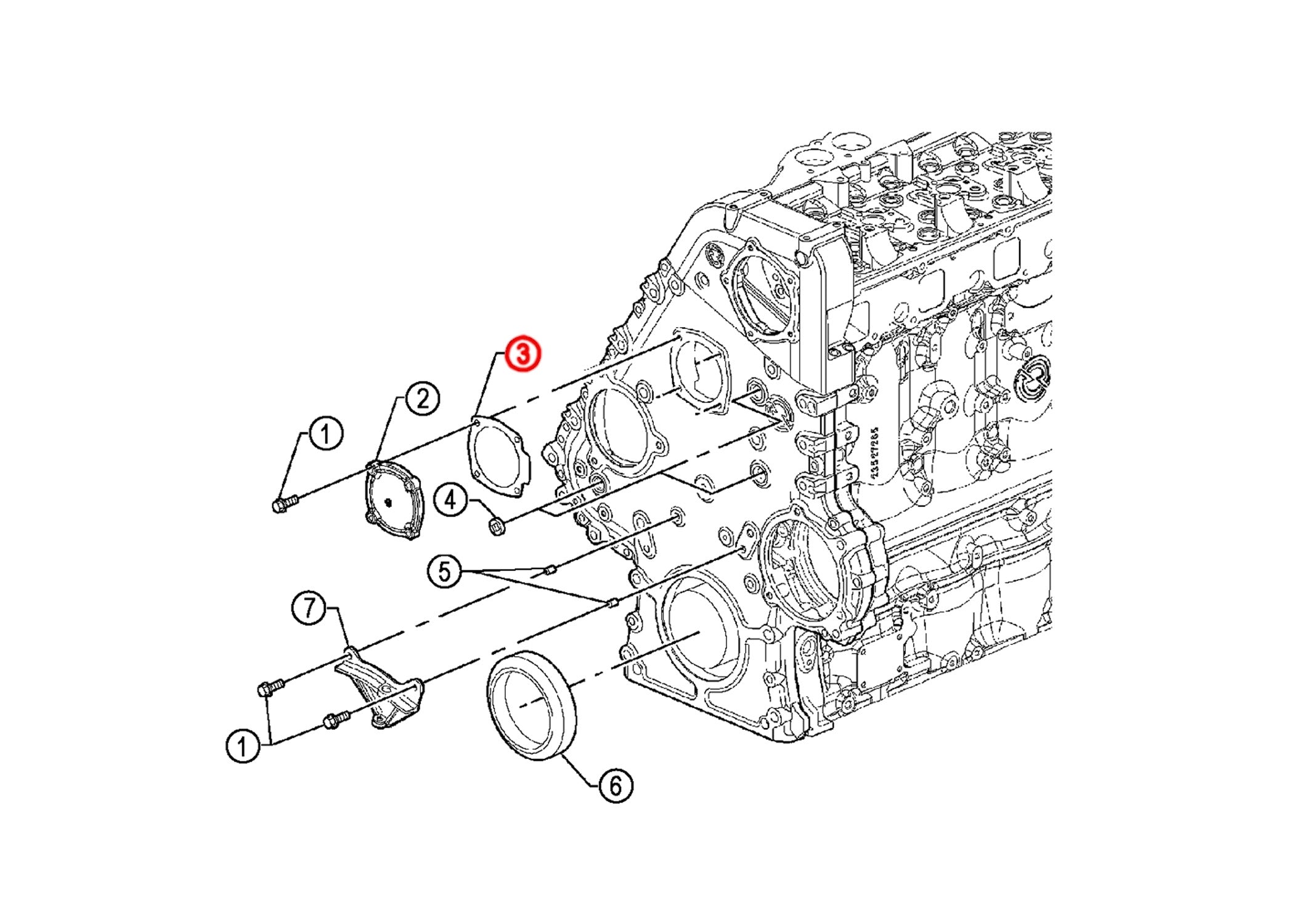 Gasket Gear Cover S60 (Part Numbers 23527701, 23527826) - Replacement Engine Component for Volvo S60 Models - Perfect for DIY Auto Repair & Maintenance