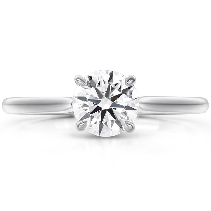 Hearts On Fire Camilla 4 Prong Diamond Engagement Ring - 1.5ct Round Brilliant Cut Solitaire Ring in 14K White Gold - Perfect for Proposals, Anniversaries & Romantic Occasions