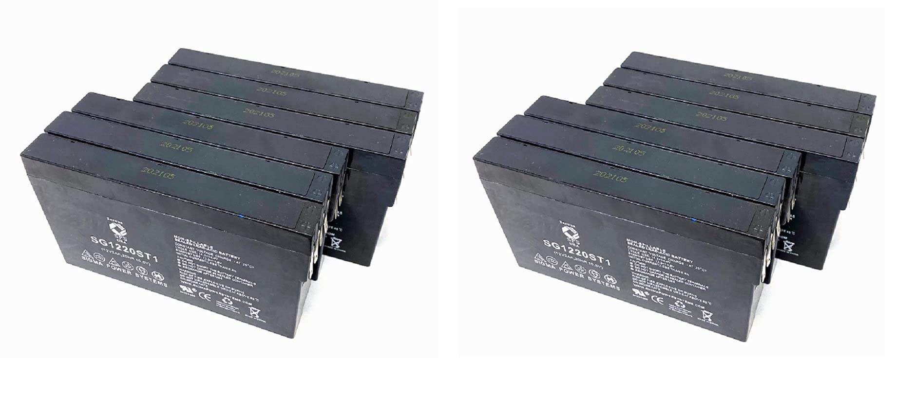 SPS Brand 12V 2Ah Replacement Battery for Odonnell Batteries NP212 (10 Pack) - Compatible with Power Tools, Emergency Lights & Security Systems - Long Lasting Rechargeable Battery Pack