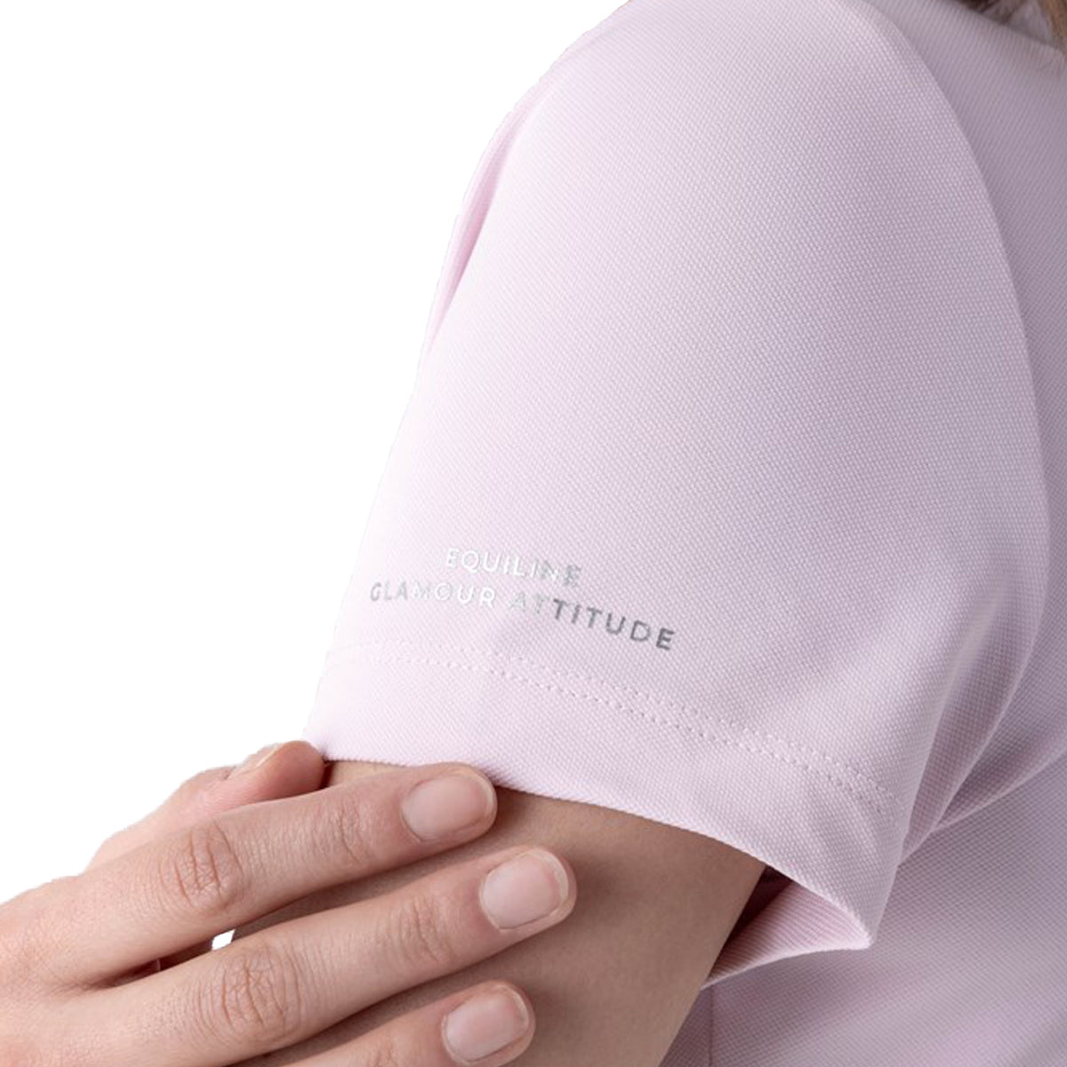 Equiline Women's Girtag Competition Polo Shirt - Breathable Moisture-Wicking Equestrian Riding Top for Horseback Riding & Show Jumping