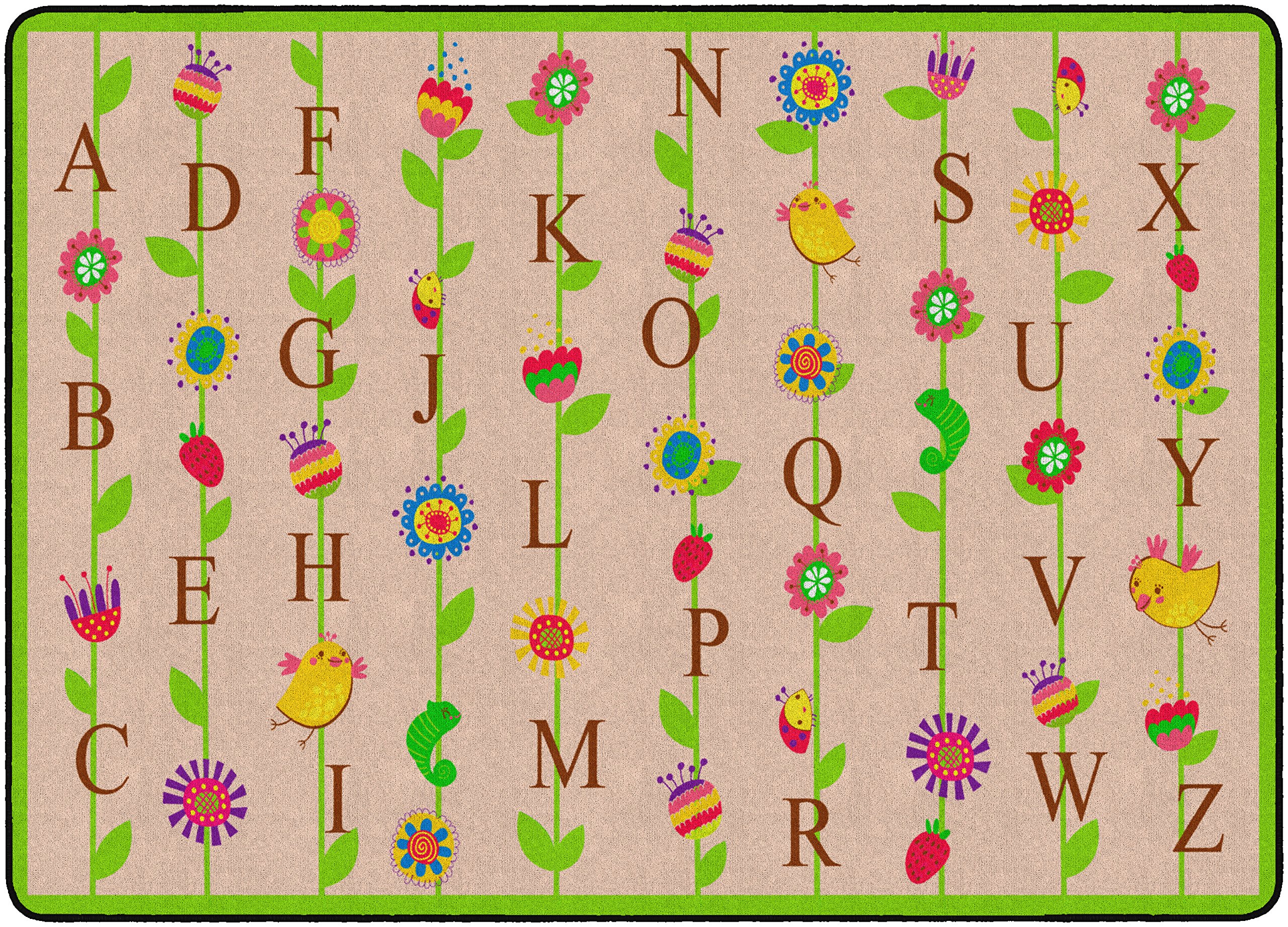 Kids Alphabet Educational Rug 6'x8'4