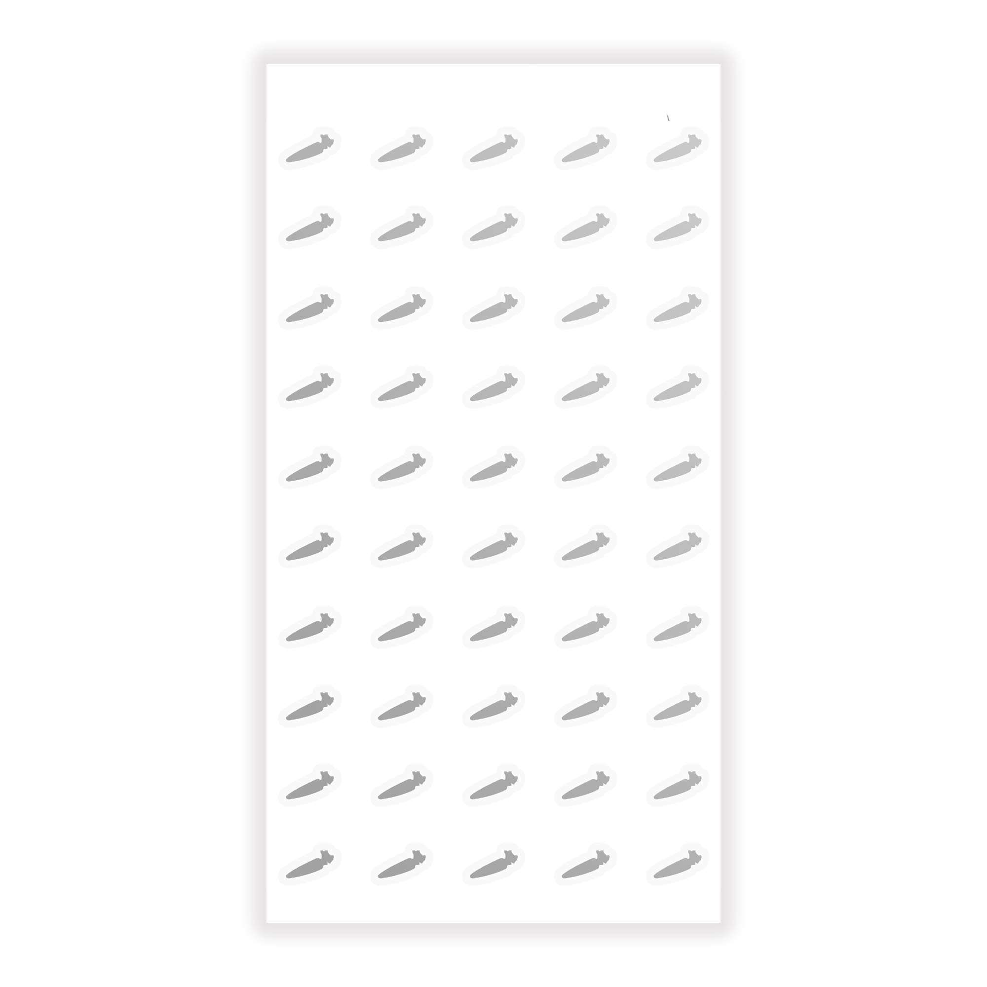 ARK Creation 50 Silver Wedding Meal Stickers for Place Cards - Elegant Menu Choice Labels for Wedding Seating - Perfect for Buffet, Plated Dinners & RSVP Meal Selection (Carrot Design)