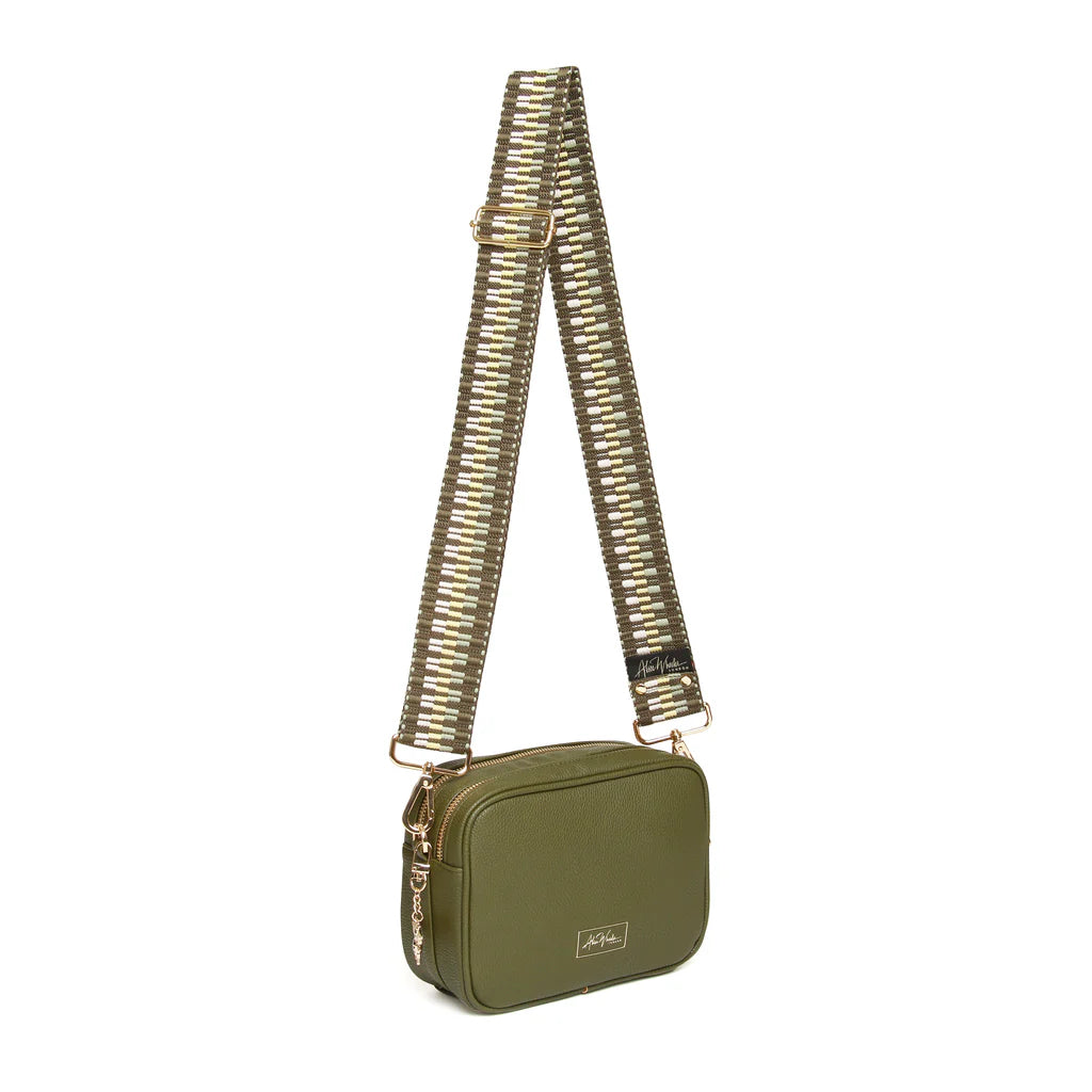 Alice Wheeler Soho Camera Cross Body Bag - Olive Green Vintage Style Leather Shoulder Bag for Women | Perfect for Travel, Photography & Everyday Use