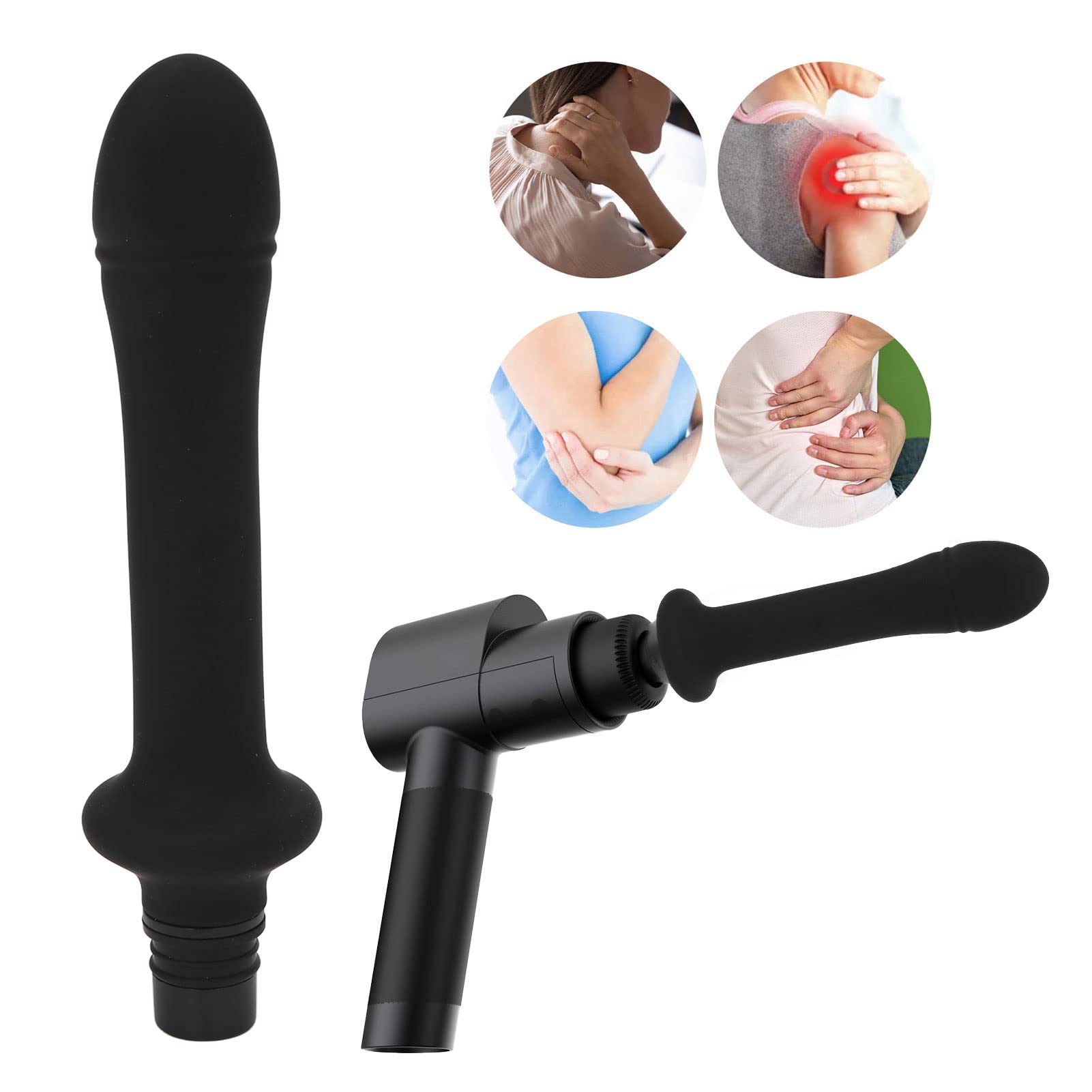 18mm Fascia Gun Replacement Head & 15-16mm Muscle Massage Head - Deep Tissue Massage for Pain Relief, Sports Recovery & Relaxation at Home or Gym