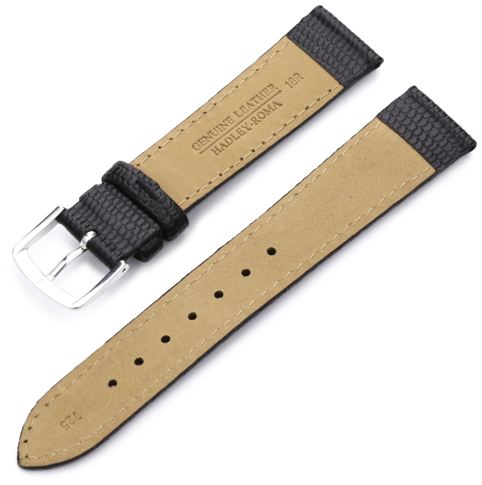 Hadley-Roma Genuine Leather Watch Band for Men - MSM725RA 160 - Replacement Strap for Classic & Dress Watches - Perfect for Business, Formal Occasions & Everyday Wear