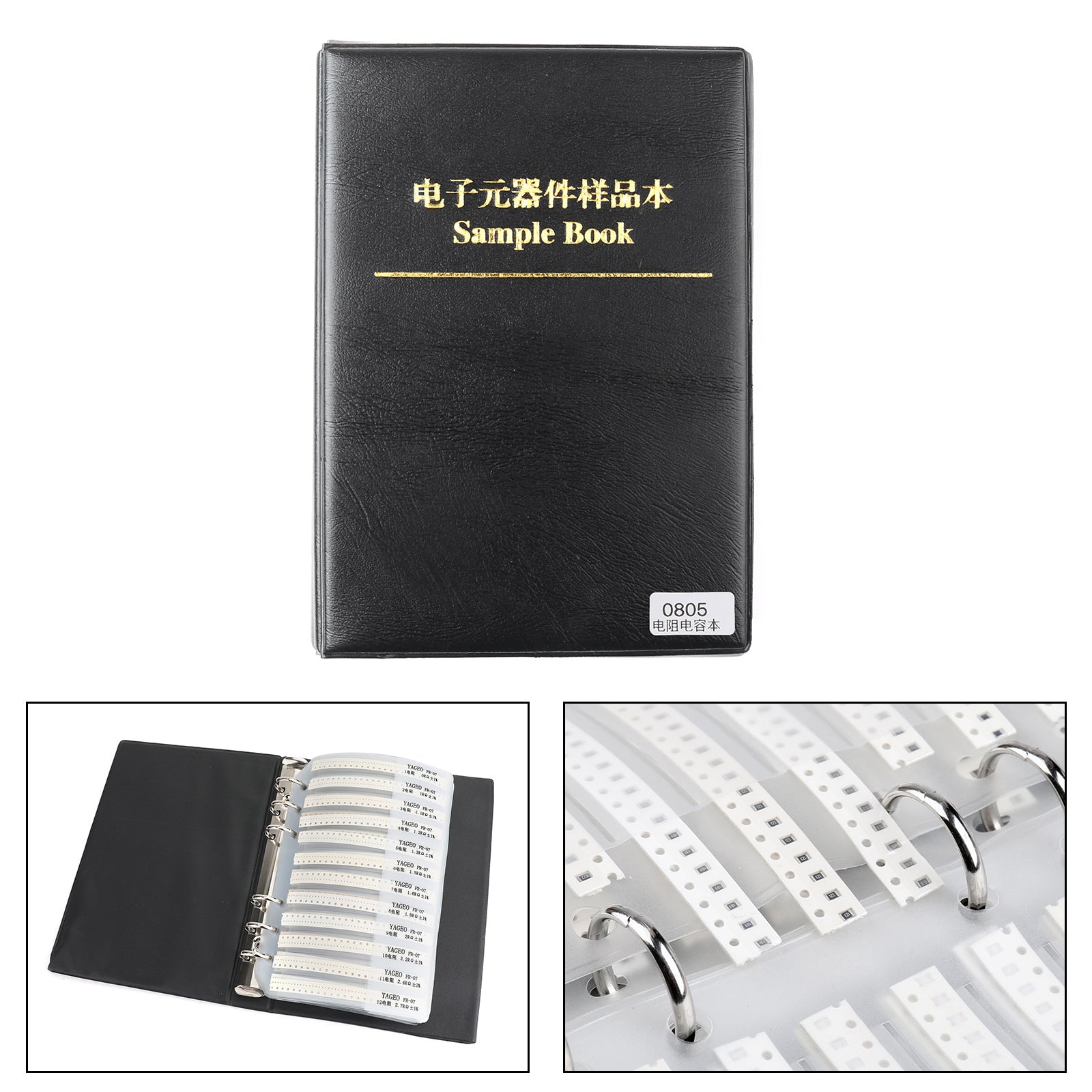 1% SMD Chip Resistor Kit - 170 Values (0201 0805 1206 0402 0603) with Capacitor Sample Book - Perfect for Electronics Repair, DIY Projects & Circuit Prototyping