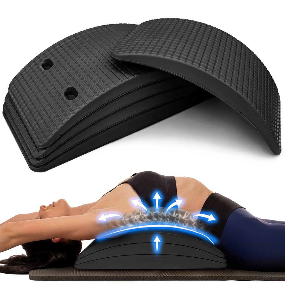Grey Sit-Ups Are Stupid & Crunches Are Crap Book - Back Stretcher for Lumbar Support, Spine Alignment & Pain Relief by Dr. Todd Sinett | Perfect for Home Office, Yoga & Post-Workout Recovery