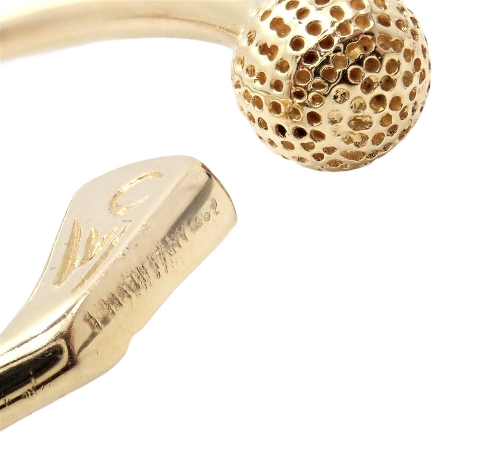 Authentic Tiffany & Co. 18k Yellow Gold Golf Club & Ball Keychain - Luxury Golf Gift for Men & Women - Perfect for Golf Enthusiasts & Sports Lovers