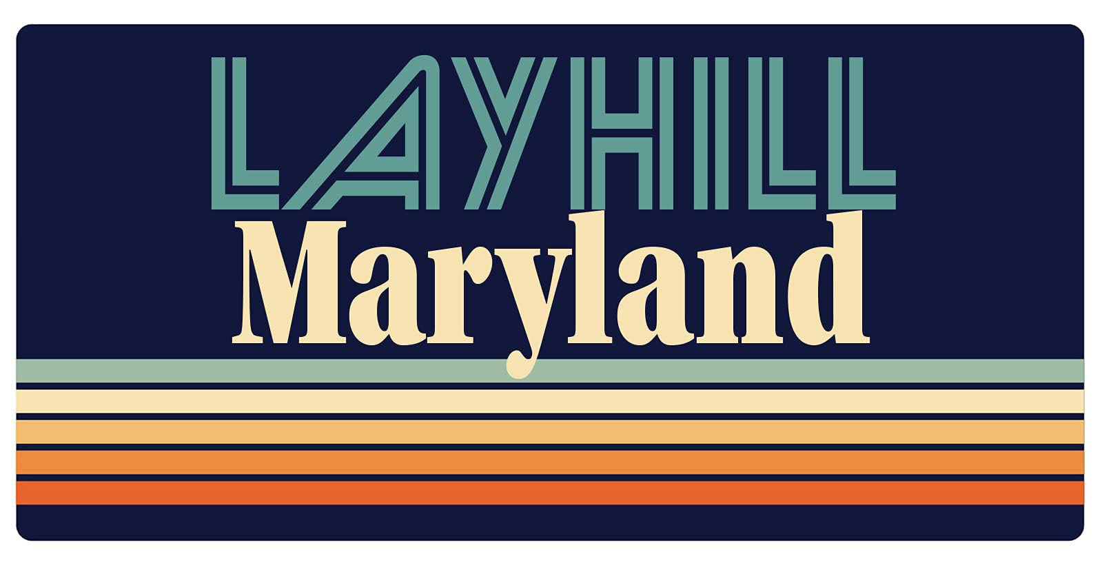 Vintage Retro Style 5 x 2.5 Inch Refrigerator Magnet - Layhill Maryland Souvenir - Perfect for Fridge, Office, Locker & Whiteboard Decor