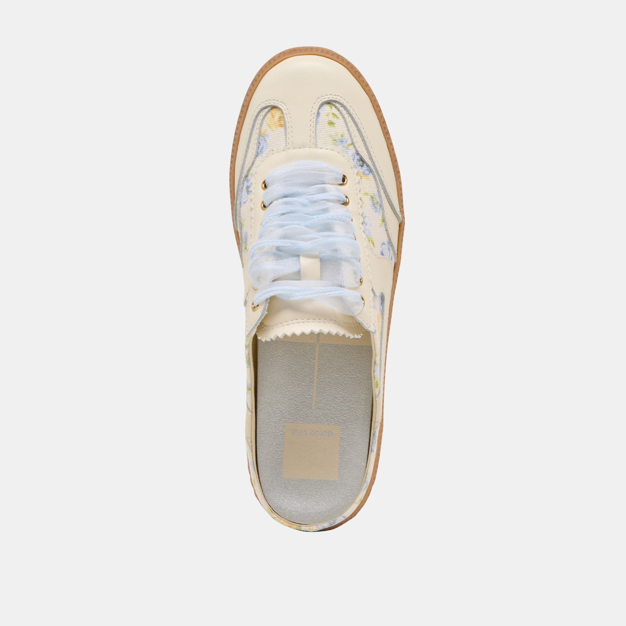 Blue Floral Leather Slide Sneakers - Comfortable & Stylish Casual Shoes for Women - Perfect for Beach, Poolside, and Summer Outings