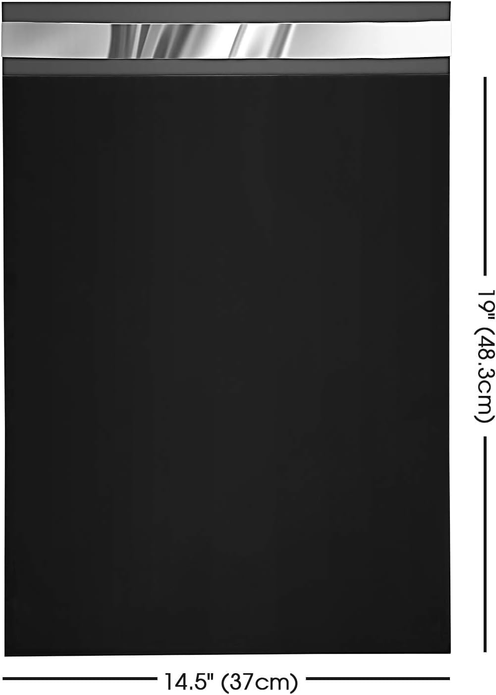 Metronic 14.5x19 Inch 400 Pack Large Poly Mailers - Waterproof Self-Adhesive Shipping Envelopes for Clothing & Small Business - Durable Mailing Bags for Ecommerce, Online Stores & Retail Packaging (Black)