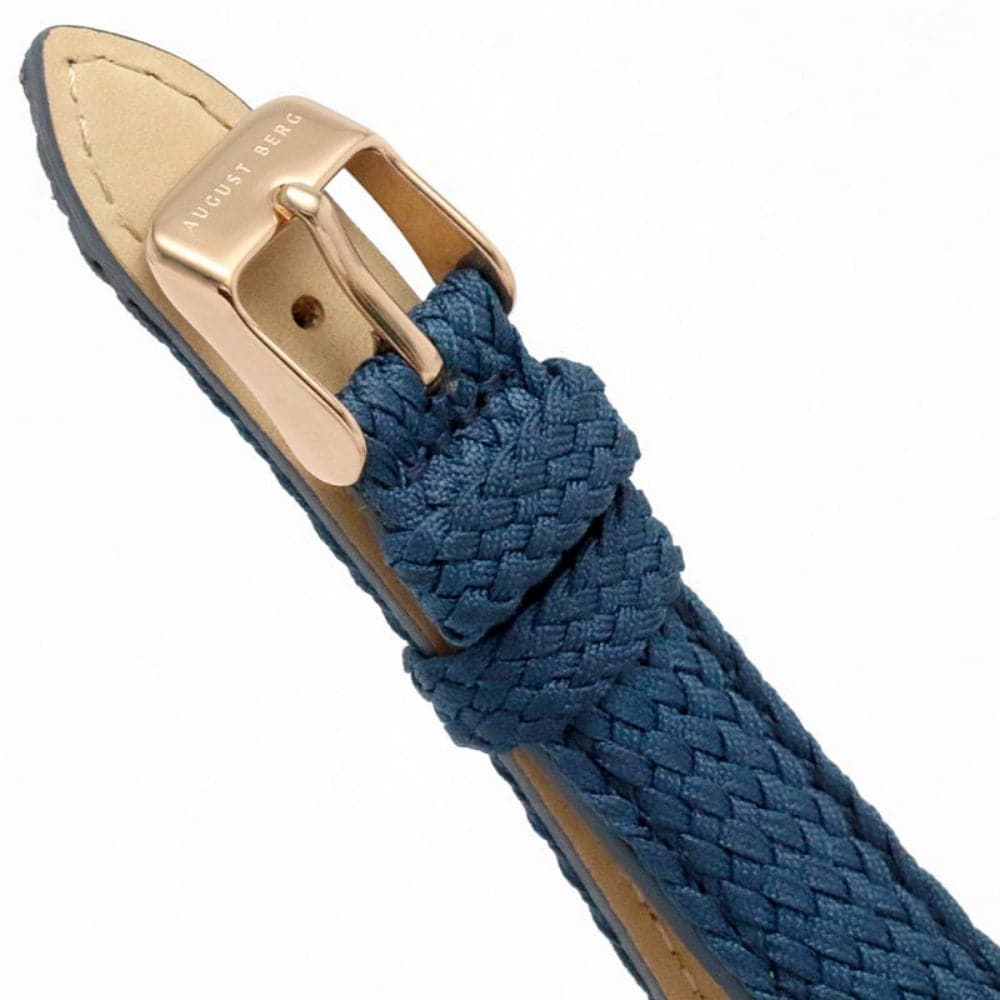 August Berg Indigo Perlon Braided Nylon Strap Unisex Watch M1FH0630A16VID (30mm) - Lightweight Casual & Dress Watch for Men and Women | Perfect for Everyday Wear, Office, and Outdoor Activities