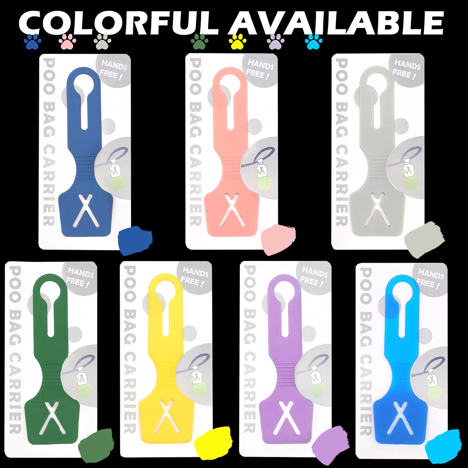 Eco-Friendly Silicone Dog Poop Bag Holder for Leash - Hands-Free Waste Carrier (Jelly Blue, 2-Pack) | Perfect for Walking, Hiking & Outdoor Adventures with Your Pet